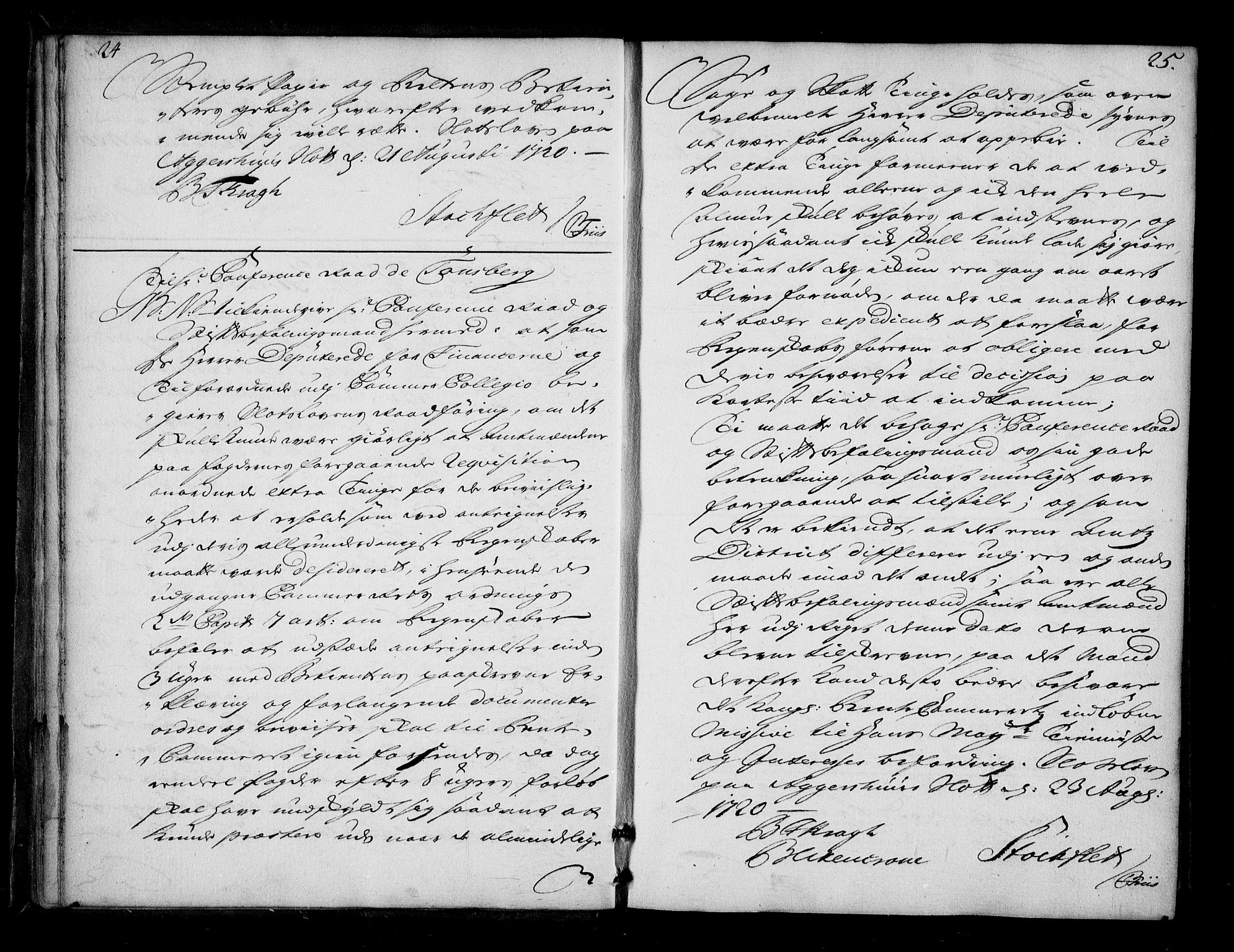 Stattholderembetet 1572-1771, AV/RA-EA-2870/Bd/L0013: Ordreprotokoll, 1720-1722, p. 24-25