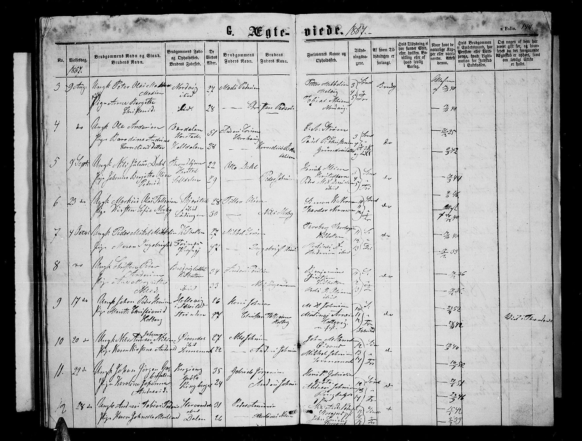 Trondenes sokneprestkontor, SATØ/S-1319/H/Hb/L0008klokker: Parish register (copy) no. 8, 1863-1869, p. 144