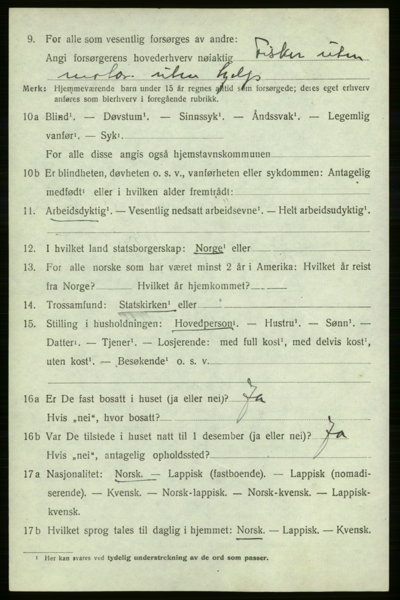 SATØ, 1920 census for Kjelvik, 1920, p. 2202