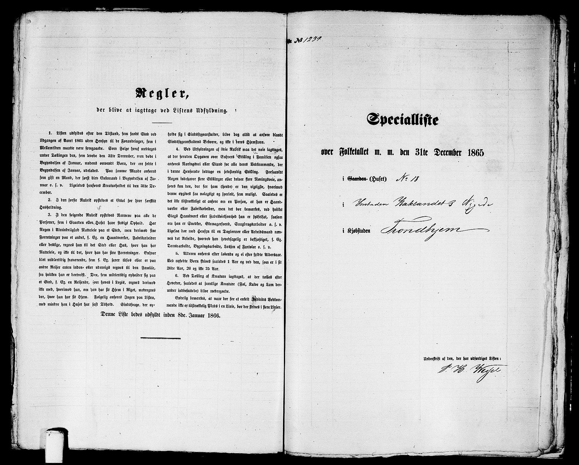 RA, 1865 census for Trondheim, 1865, p. 2574