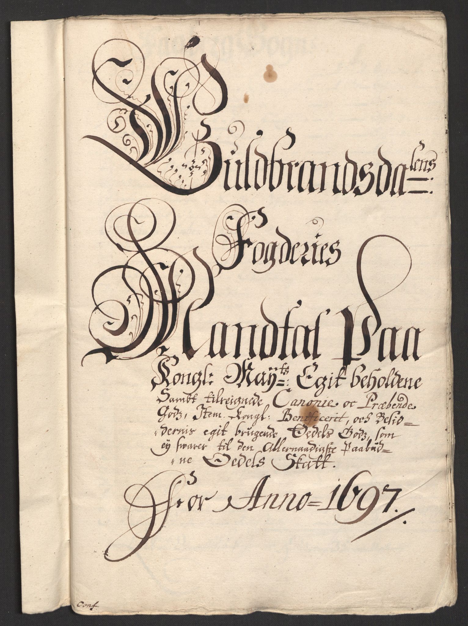 Rentekammeret inntil 1814, Reviderte regnskaper, Fogderegnskap, RA/EA-4092/R17/L1170: Fogderegnskap Gudbrandsdal, 1696-1697, p. 325