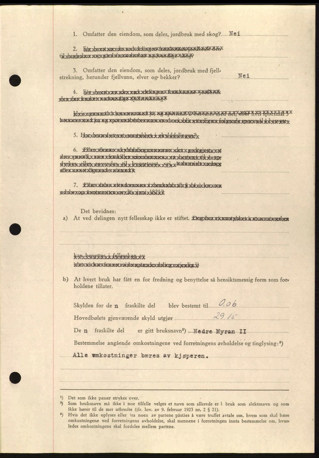 Fosen sorenskriveri, AV/SAT-A-1107/1/2/2C: Mortgage book no. A3, 1943-1945, Diary no: : 1586/1943