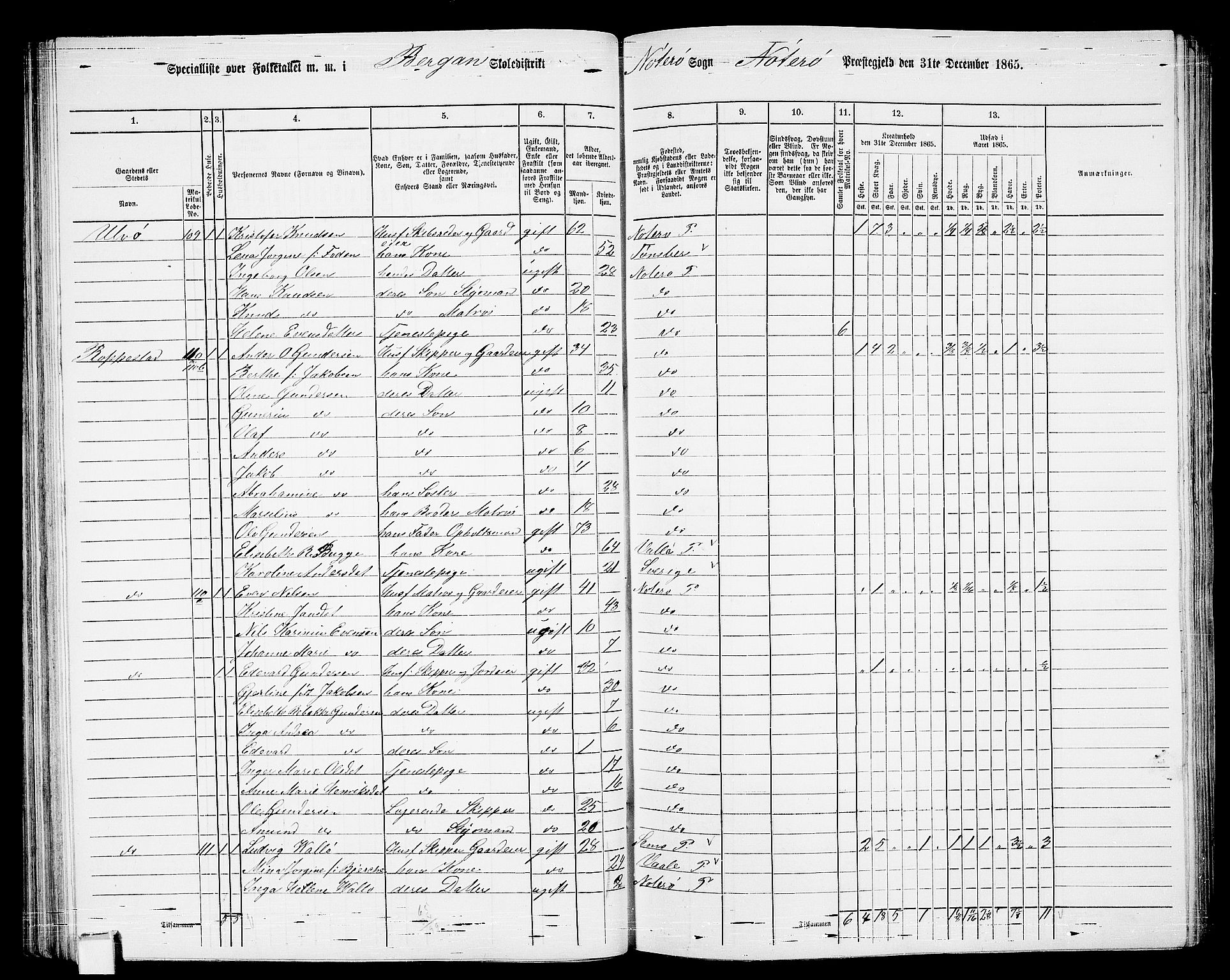 RA, 1865 census for Nøtterøy, 1865, p. 85