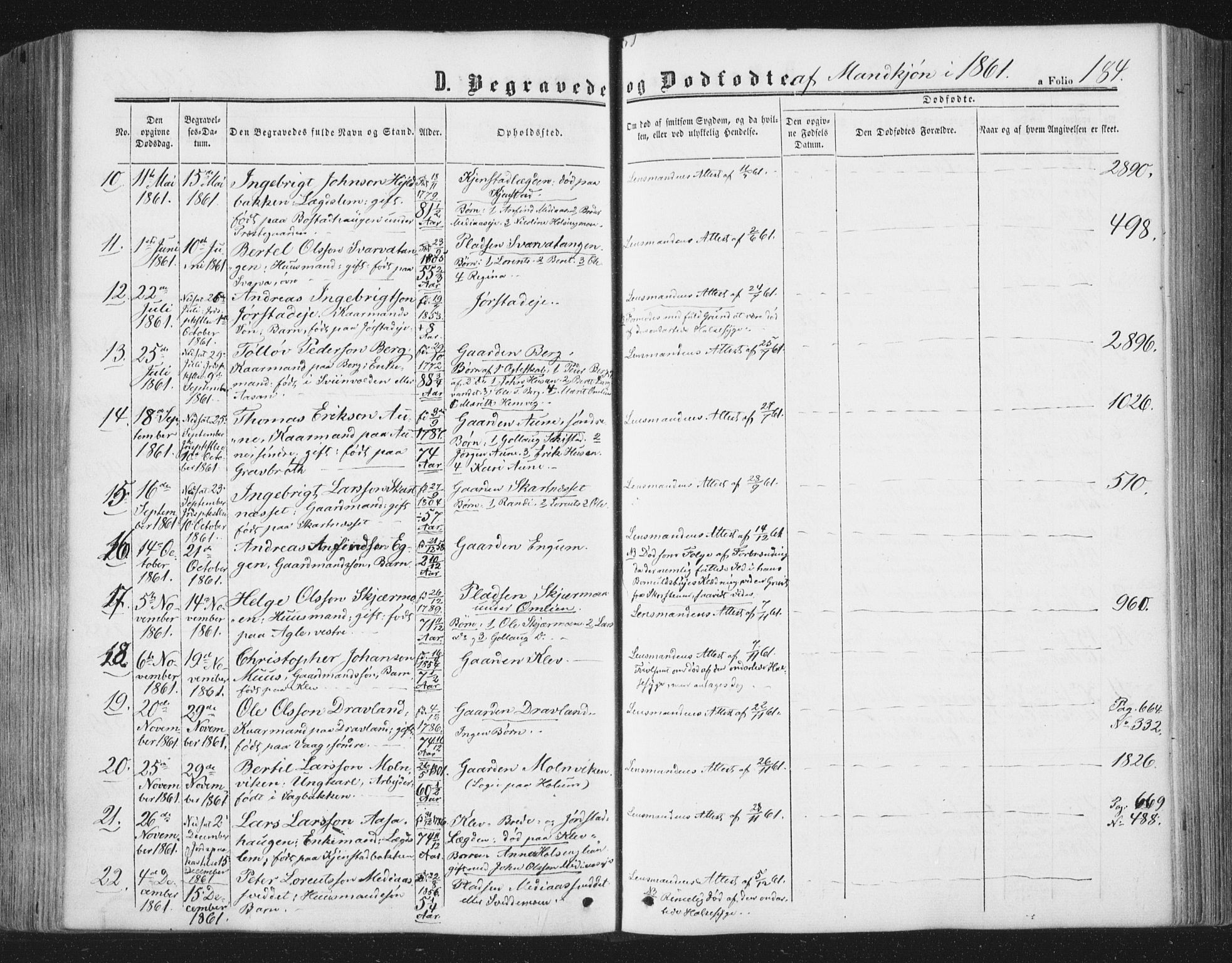 Ministerialprotokoller, klokkerbøker og fødselsregistre - Nord-Trøndelag, SAT/A-1458/749/L0472: Parish register (official) no. 749A06, 1857-1873, p. 184