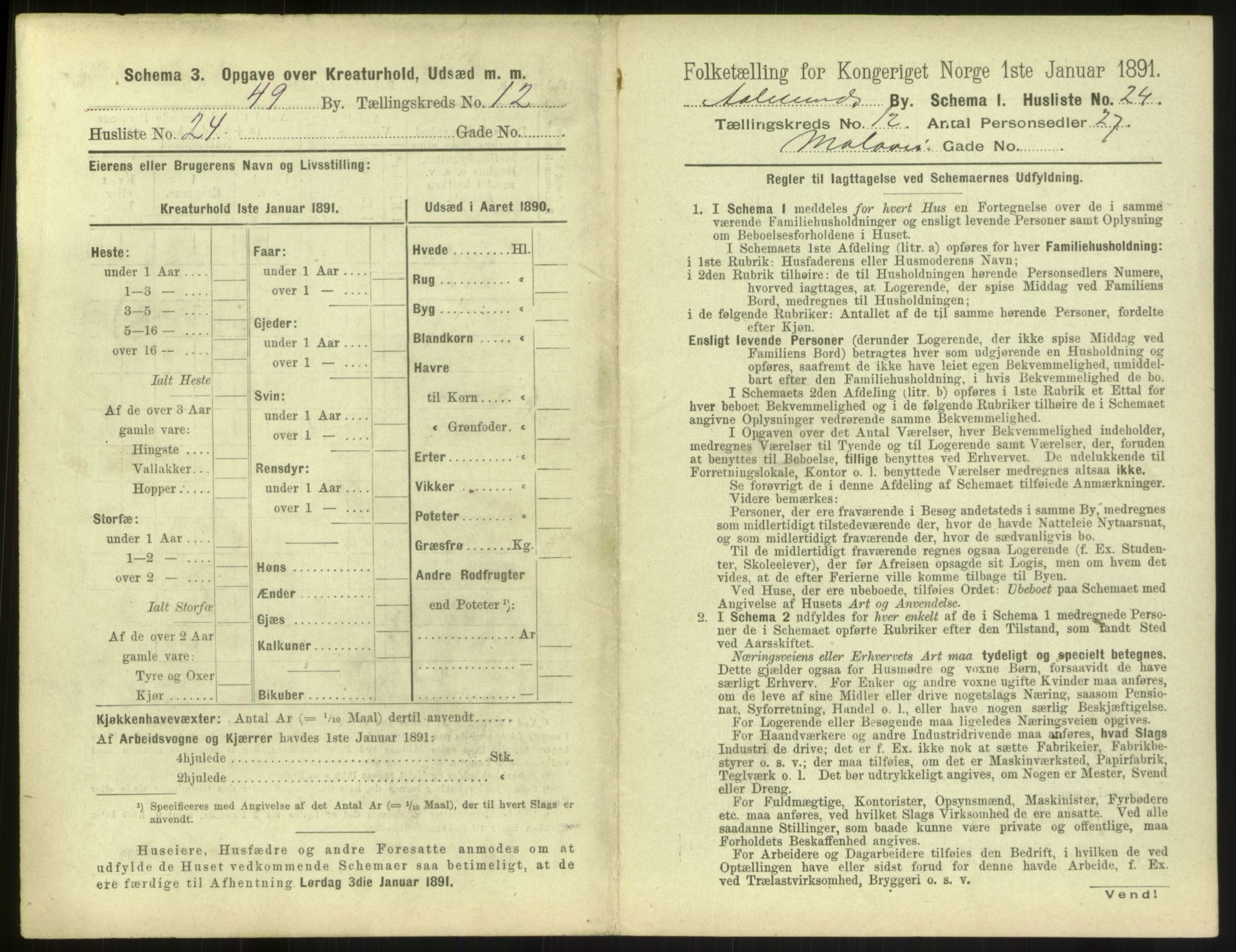 RA, 1891 census for 1501 Ålesund, 1891, p. 910