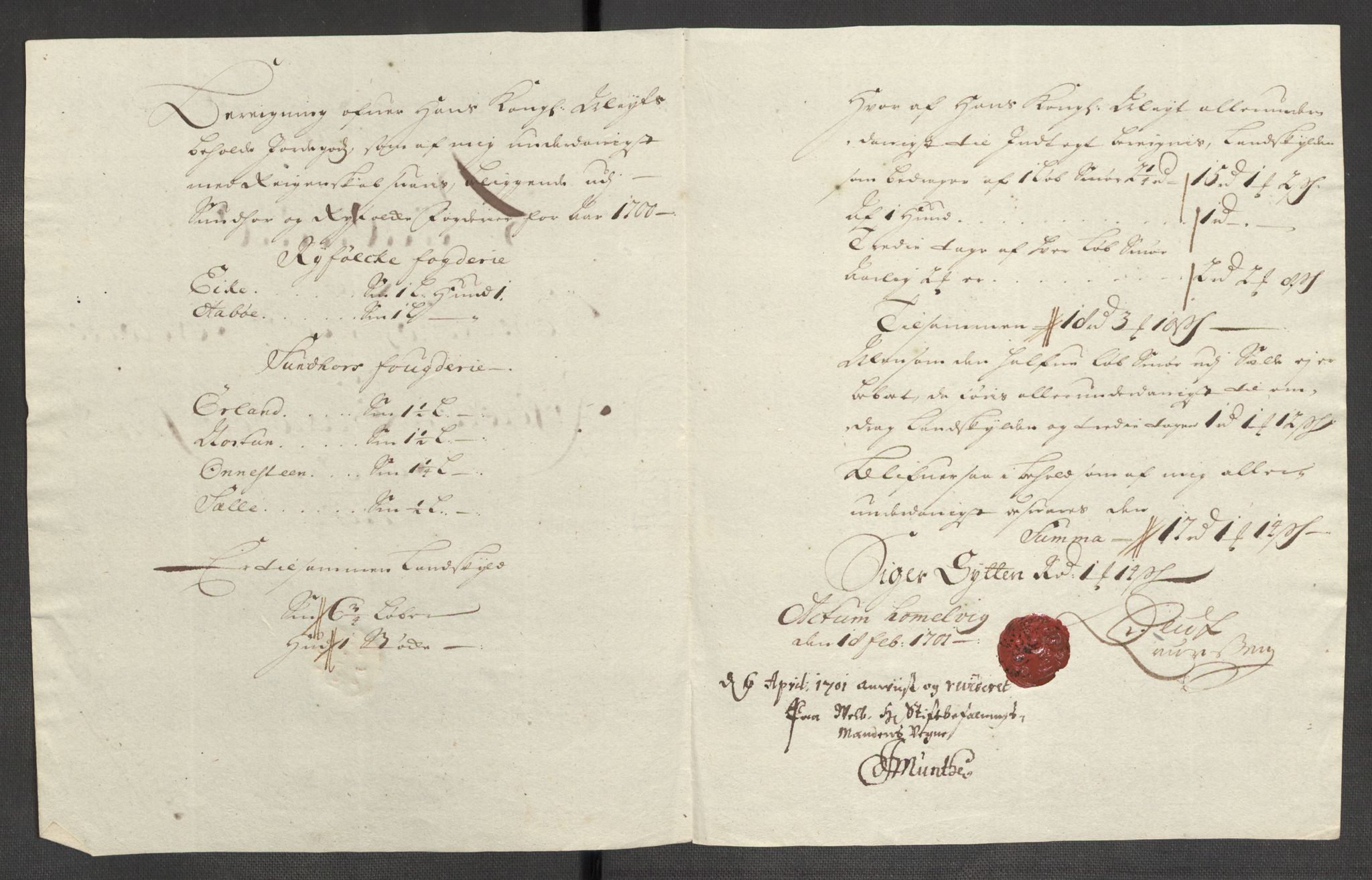 Rentekammeret inntil 1814, Reviderte regnskaper, Fogderegnskap, RA/EA-4092/R48/L2979: Fogderegnskap Sunnhordland og Hardanger, 1700-1701, p. 31