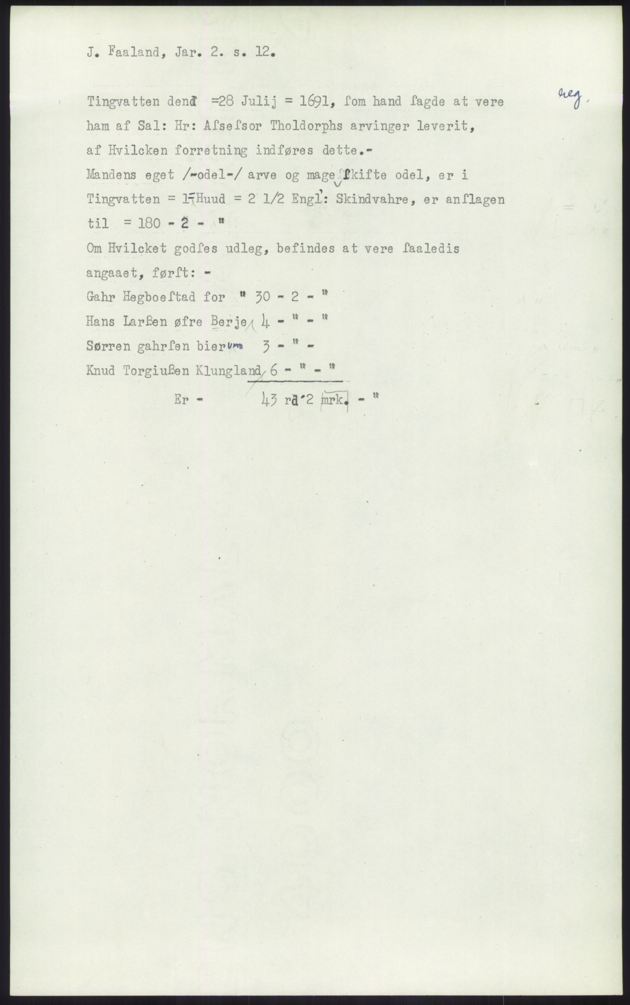 Samlinger til kildeutgivelse, Diplomavskriftsamlingen, AV/RA-EA-4053/H/Ha, p. 1082