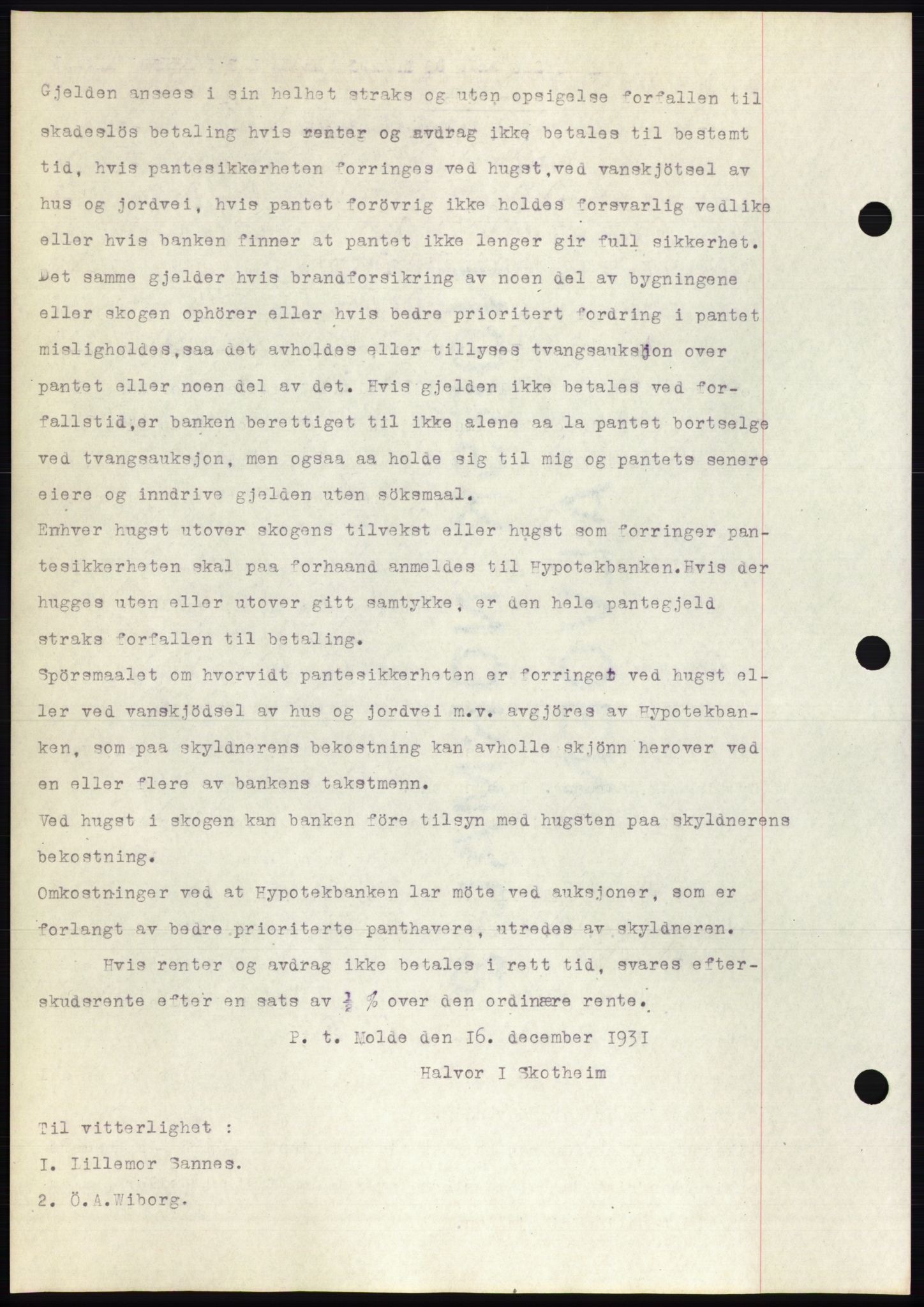 Romsdal sorenskriveri, AV/SAT-A-4149/1/2/2C/L0060: Mortgage book no. 54, 1931-1932, Deed date: 18.01.1932