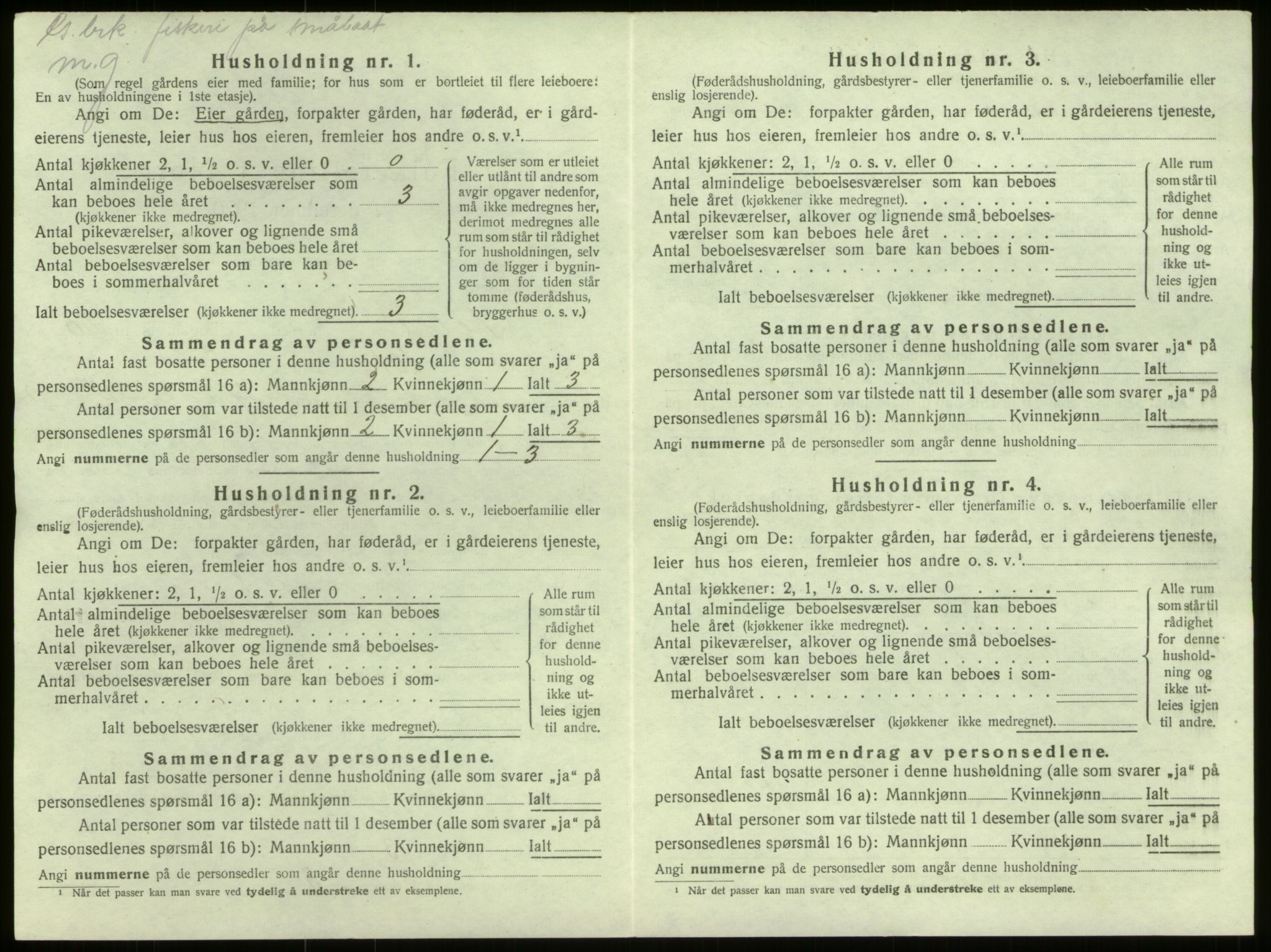 SAB, 1920 census for Selje, 1920, p. 1189