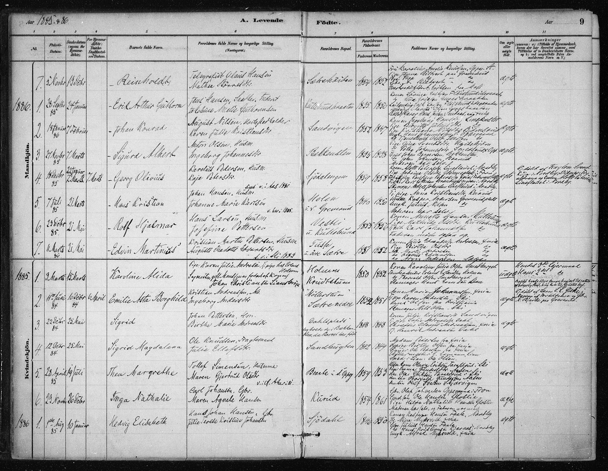 Nesodden prestekontor Kirkebøker, SAO/A-10013/F/Fb/L0001: Parish register (official) no. II 1, 1880-1915, p. 9