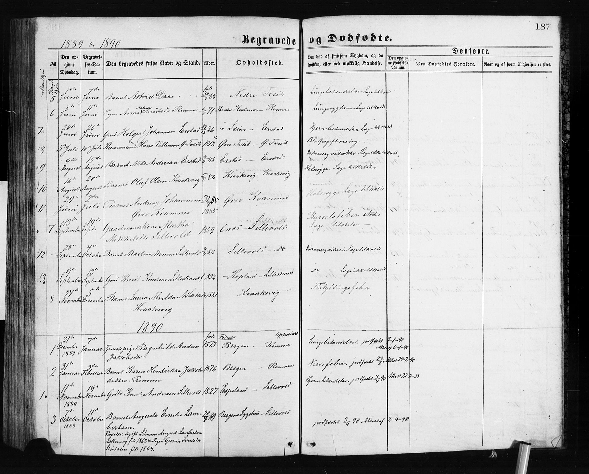 Alversund Sokneprestembete, AV/SAB-A-73901/H/Ha/Hab: Parish register (copy) no. A 2, 1864-1905, p. 187