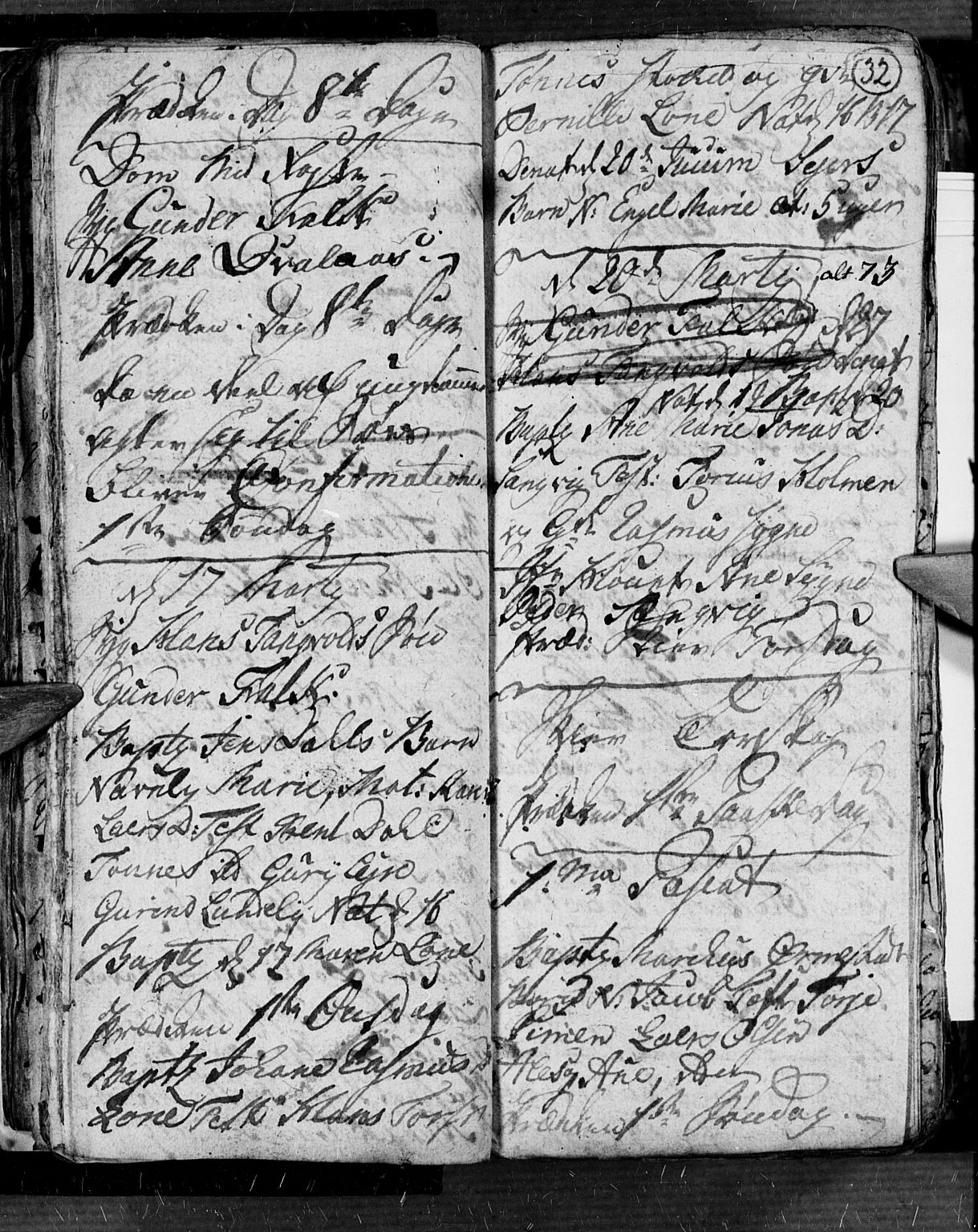 Søgne sokneprestkontor, AV/SAK-1111-0037/F/Fb/Fbb/L0001: Parish register (copy) no. B 1, 1779-1802, p. 32