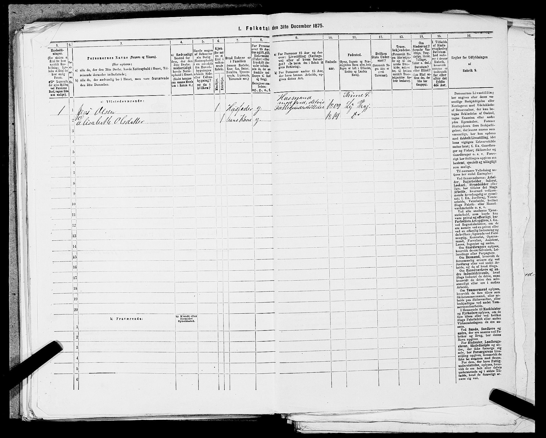 SAST, 1875 census for 1121P Lye, 1875, p. 325