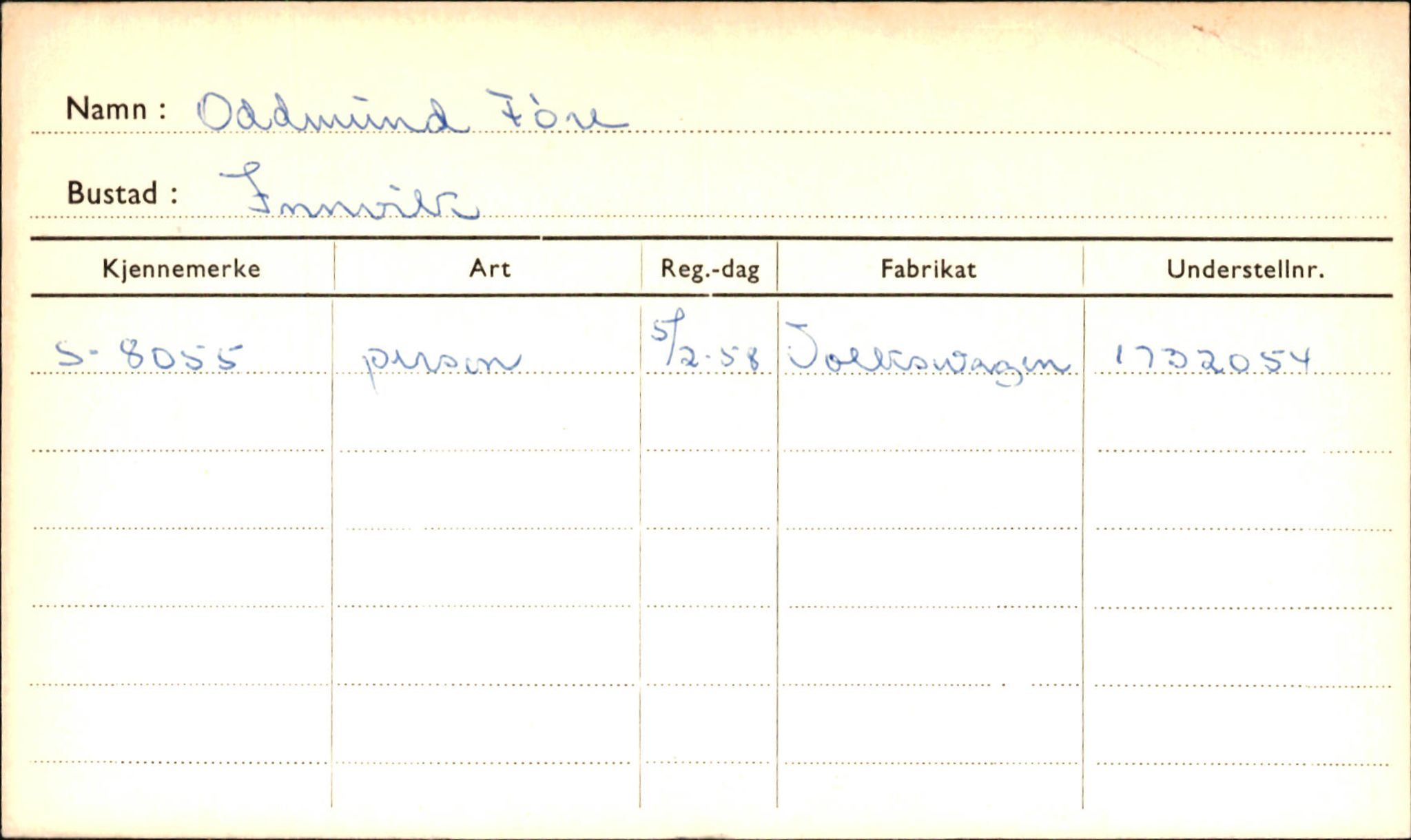 Statens vegvesen, Sogn og Fjordane vegkontor, AV/SAB-A-5301/4/F/L0001D: Eigarregister Fjordane til 1.6.1961, 1930-1961, p. 294