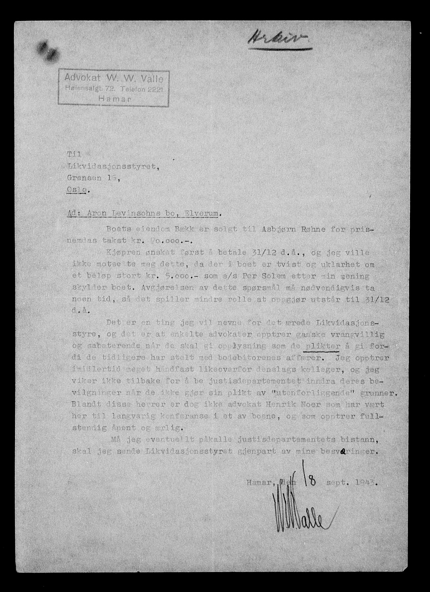 Justisdepartementet, Tilbakeføringskontoret for inndratte formuer, AV/RA-S-1564/H/Hc/Hcd/L1003: --, 1945-1947, p. 14