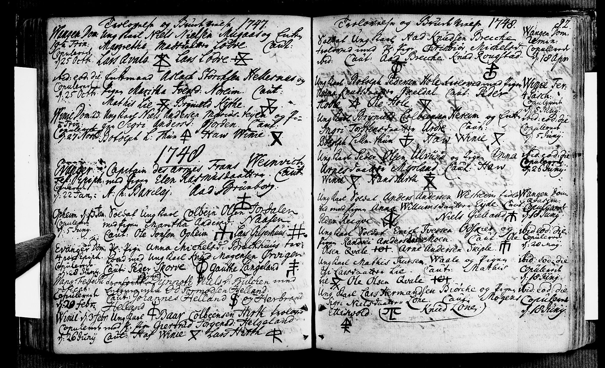 Voss sokneprestembete, AV/SAB-A-79001/H/Haa: Parish register (official) no. A 7, 1731-1773, p. 82