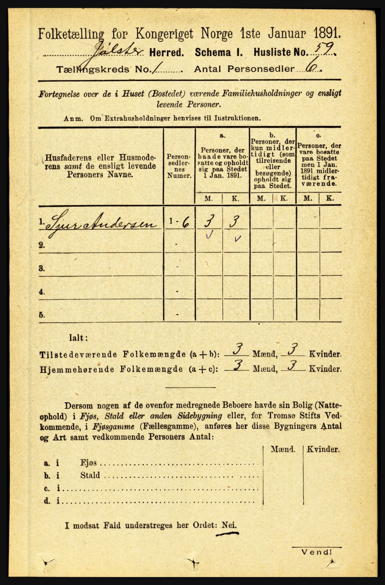 RA, 1891 census for 1431 Jølster, 1891, p. 88