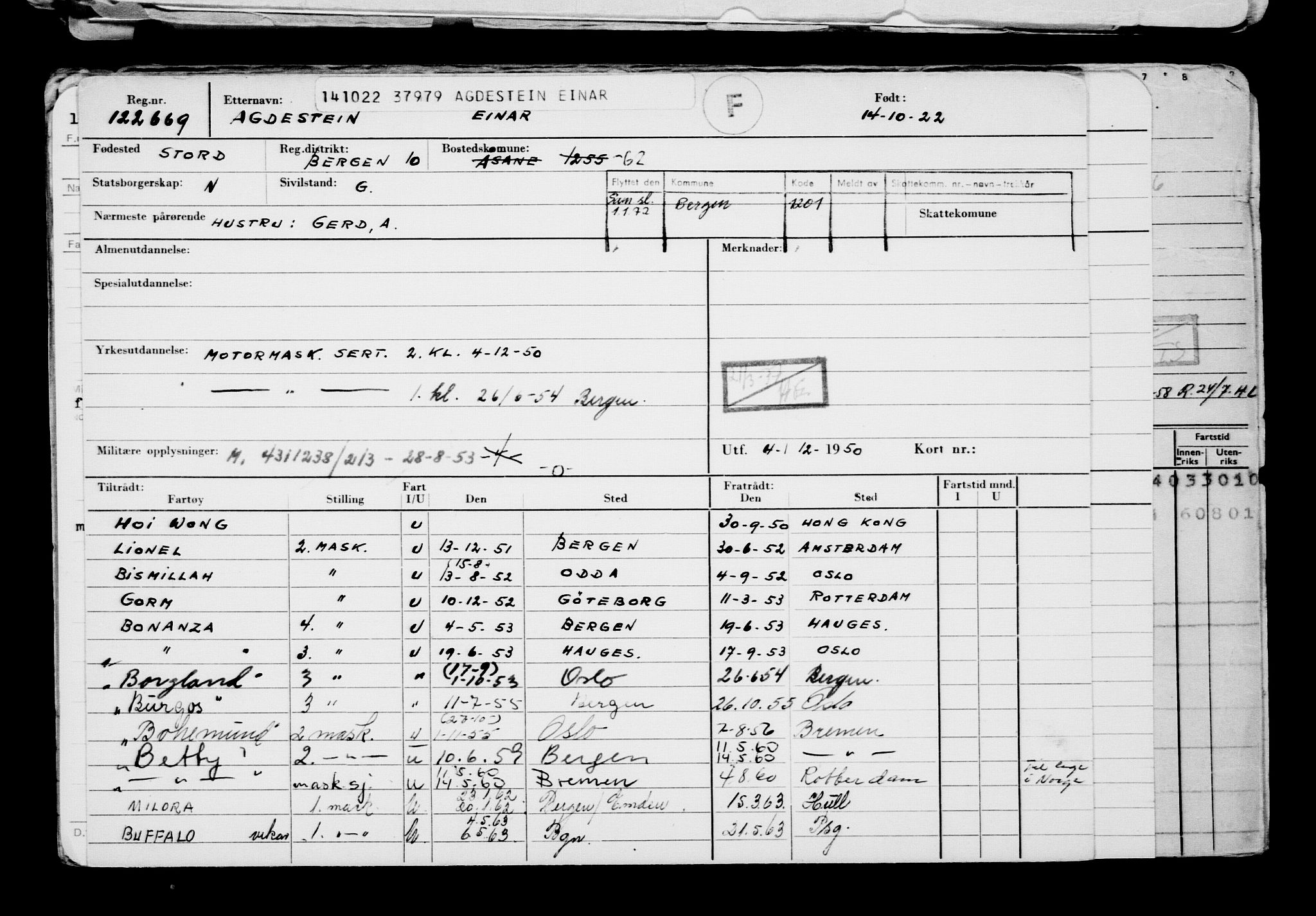 Direktoratet for sjømenn, AV/RA-S-3545/G/Gb/L0211: Hovedkort, 1922, p. 263