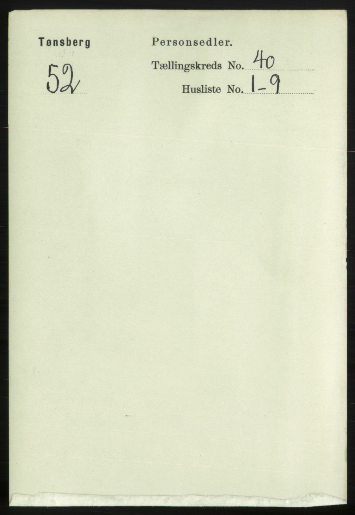 RA, 1891 census for 0705 Tønsberg, 1891, p. 8609