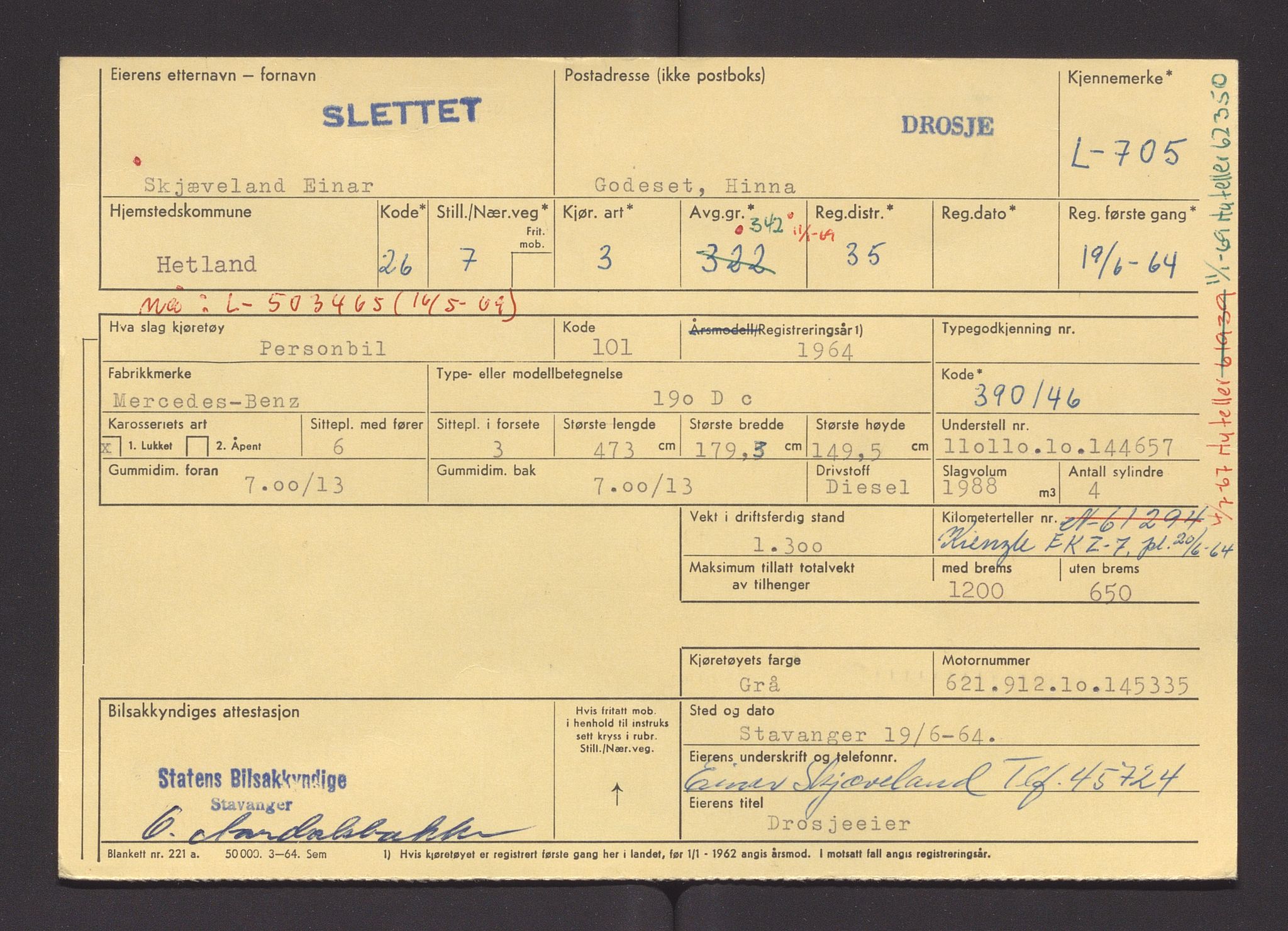 Stavanger trafikkstasjon, AV/SAST-A-101942/0/F/L0003: L-700 - L-999, 1930-1971, p. 53