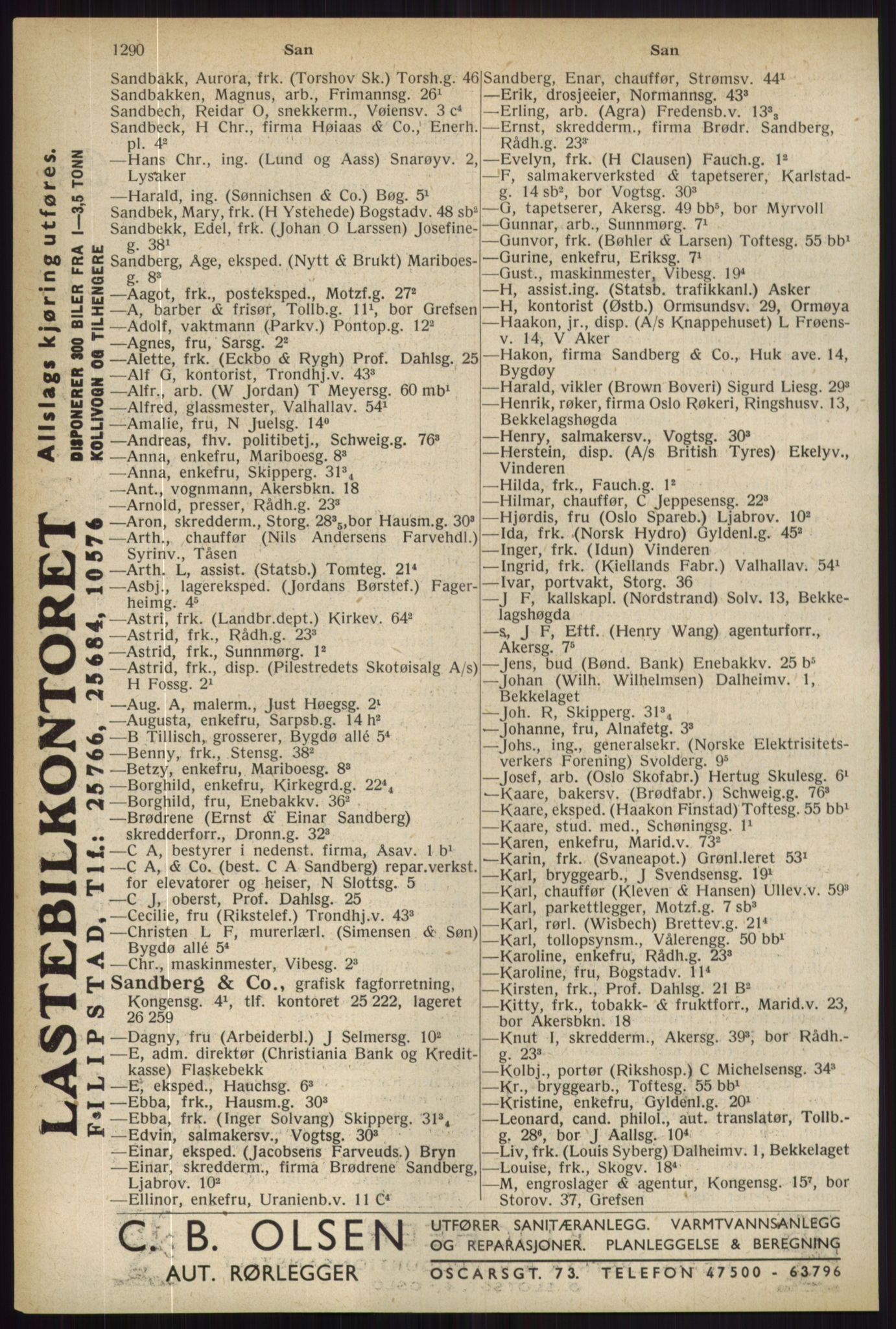 Kristiania/Oslo adressebok, PUBL/-, 1936, p. 1290