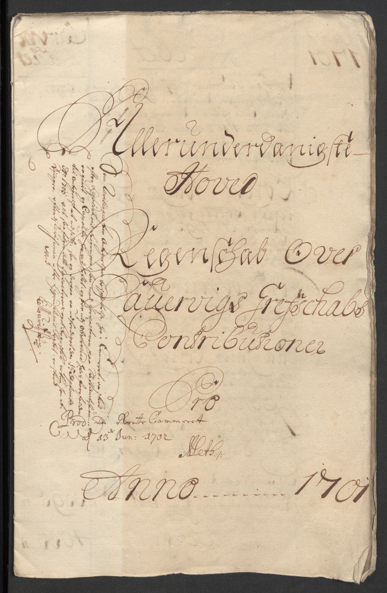 Rentekammeret inntil 1814, Reviderte regnskaper, Fogderegnskap, RA/EA-4092/R33/L1976: Fogderegnskap Larvik grevskap, 1698-1701, p. 307