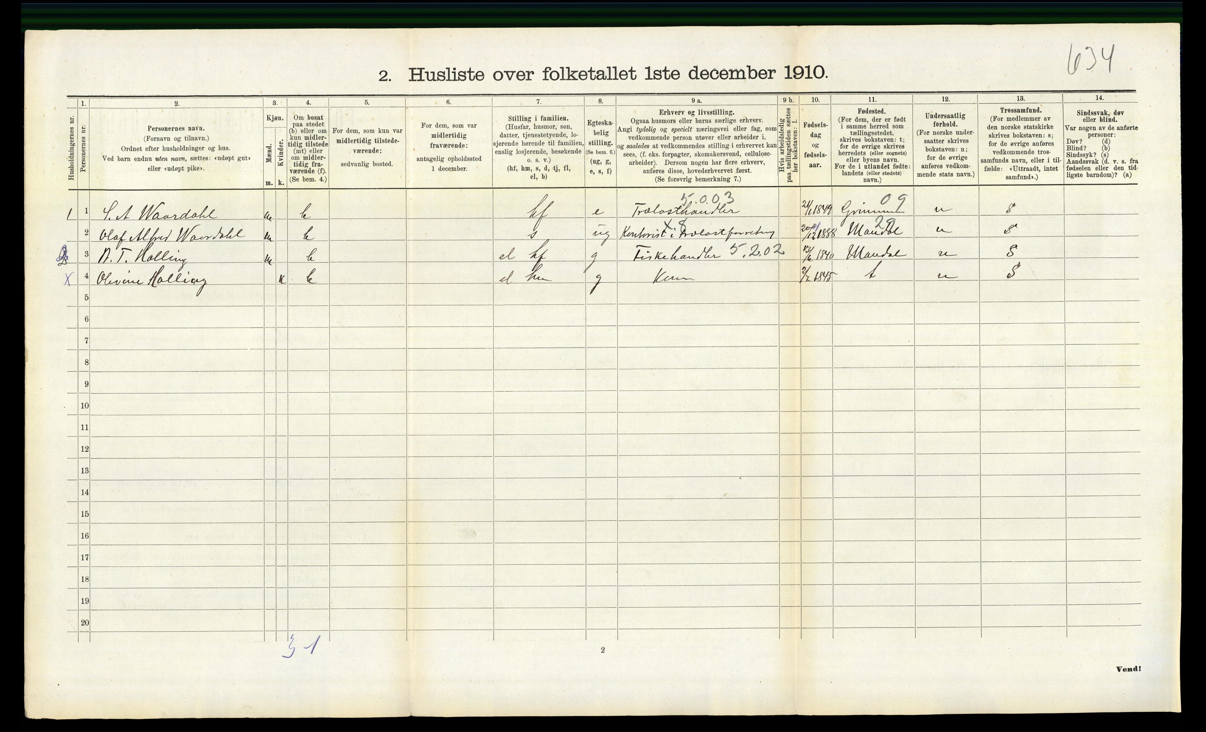 RA, 1910 census for Halse og Harkmark, 1910, p. 829