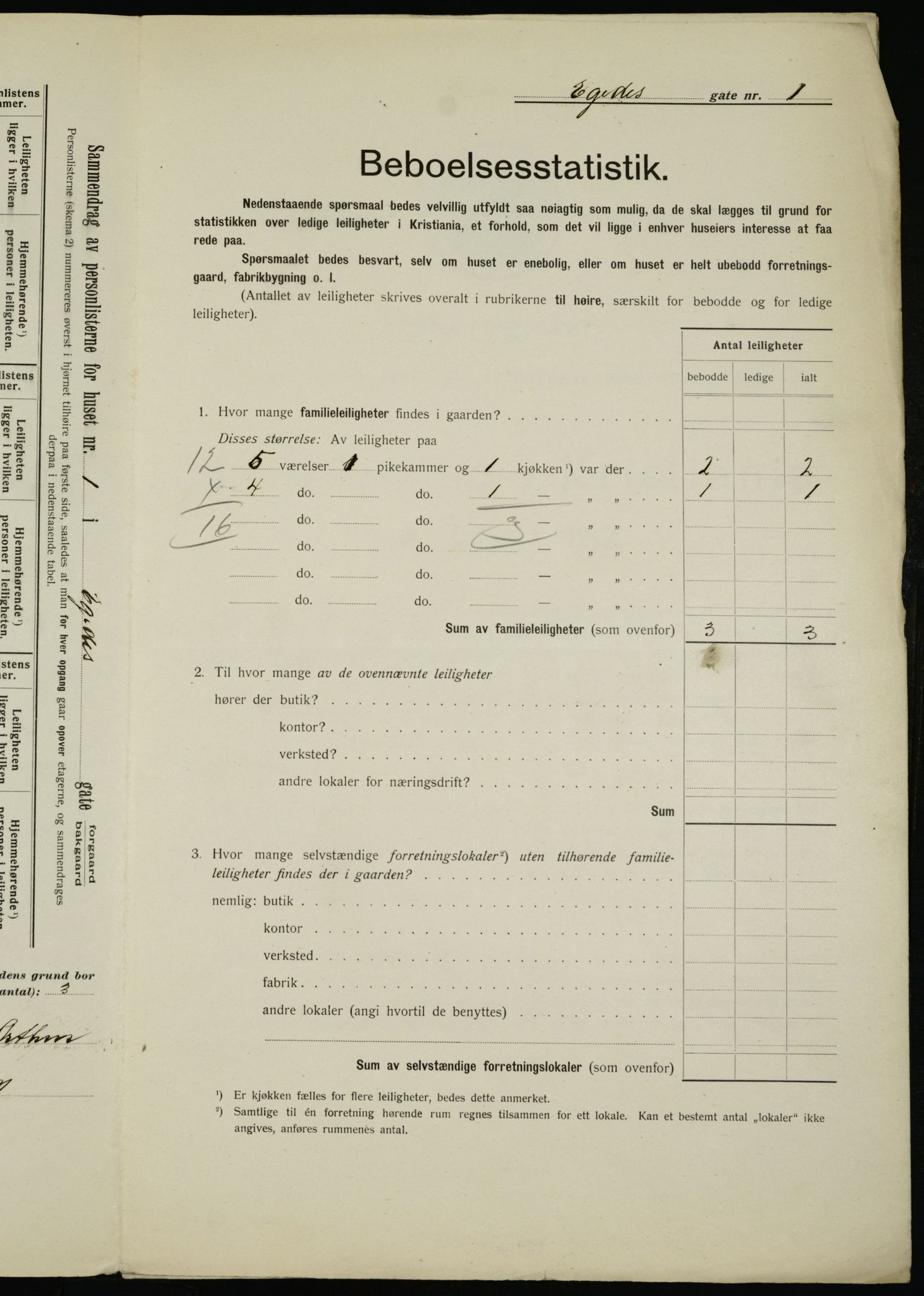 OBA, Municipal Census 1912 for Kristiania, 1912, p. 18666