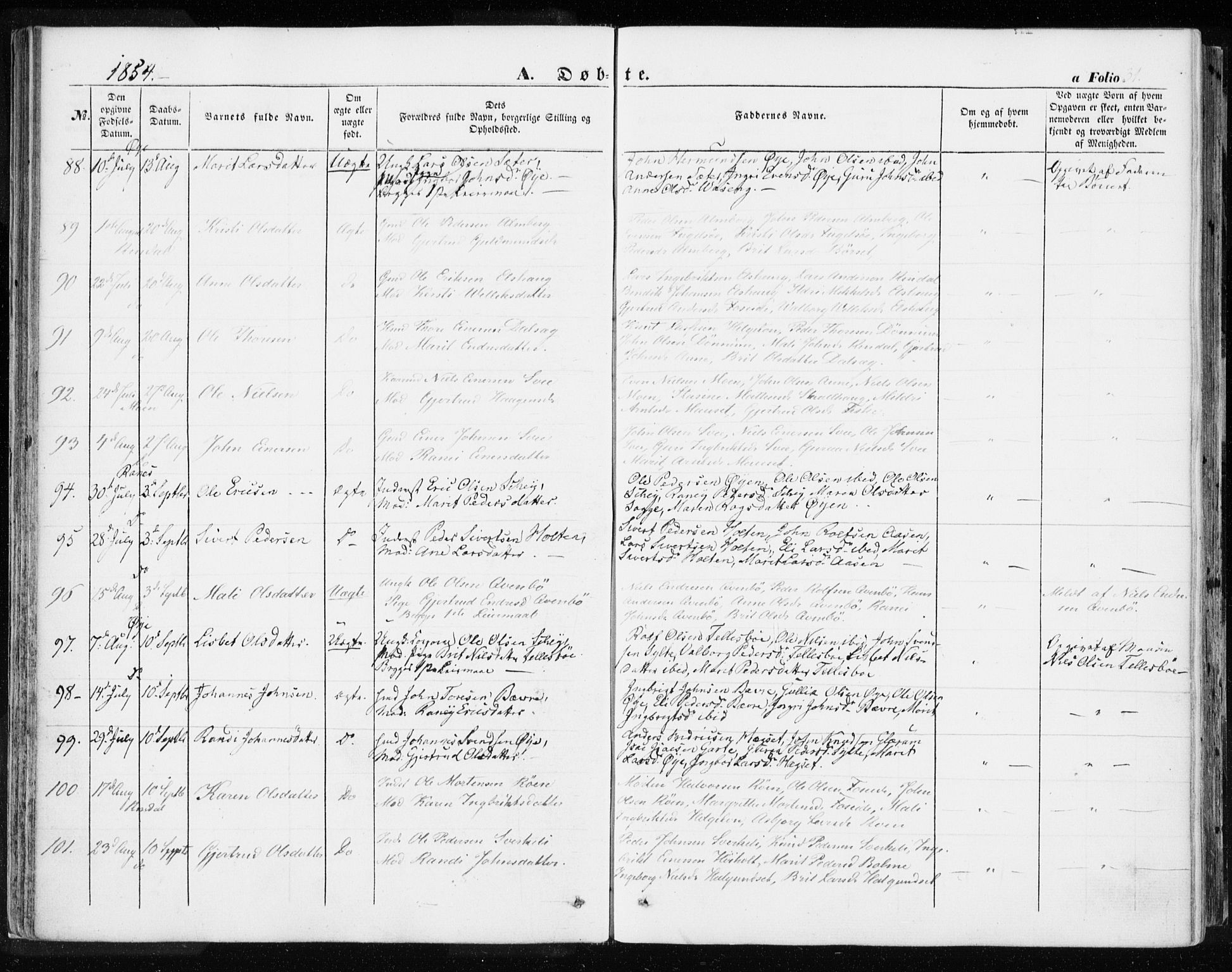 Ministerialprotokoller, klokkerbøker og fødselsregistre - Møre og Romsdal, SAT/A-1454/595/L1044: Parish register (official) no. 595A06, 1852-1863, p. 31