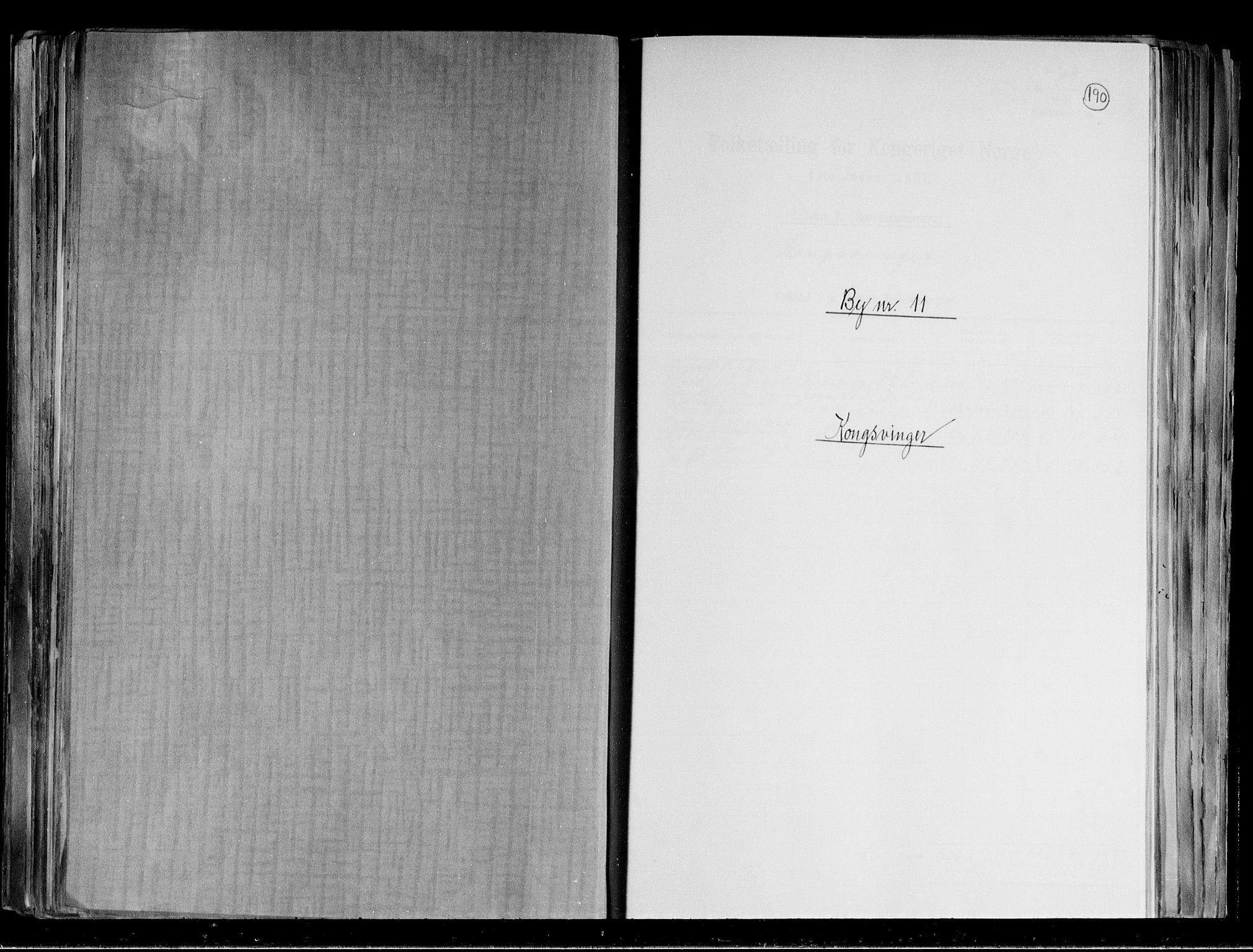 RA, 1891 census for 0402 Kongsvinger, 1891, p. 1