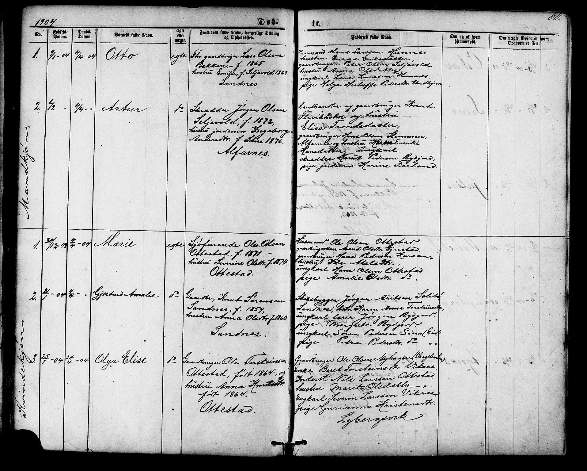 Ministerialprotokoller, klokkerbøker og fødselsregistre - Møre og Romsdal, AV/SAT-A-1454/548/L0614: Parish register (copy) no. 548C02, 1867-1917, p. 60
