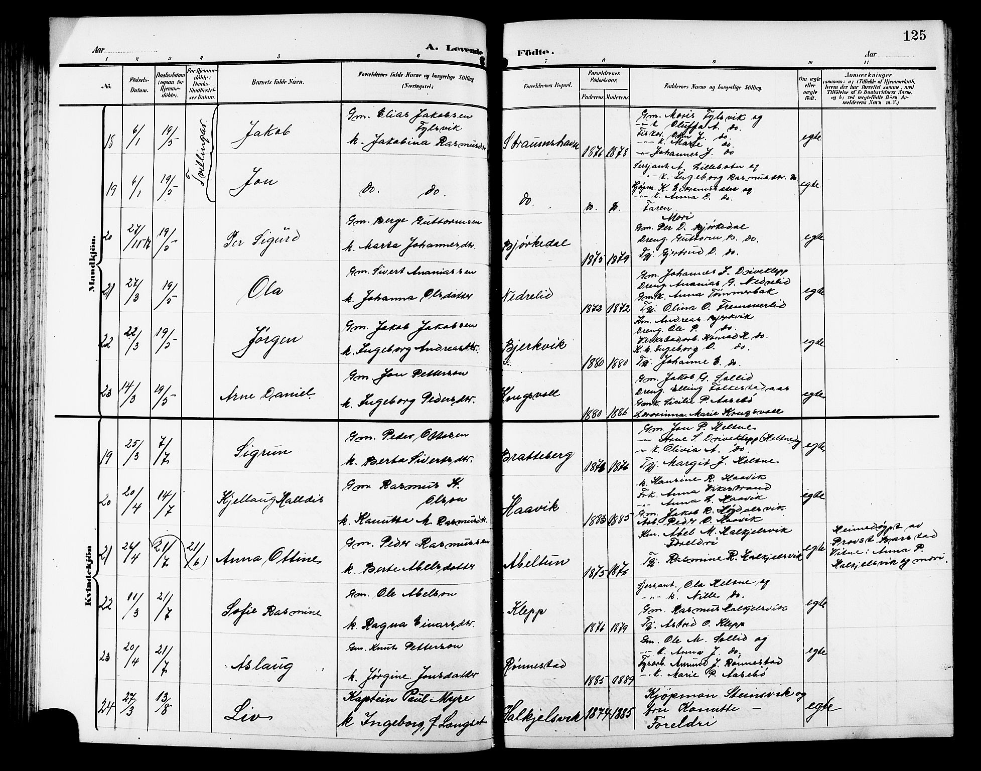 Ministerialprotokoller, klokkerbøker og fødselsregistre - Møre og Romsdal, SAT/A-1454/511/L0159: Parish register (copy) no. 511C05, 1902-1920, p. 125