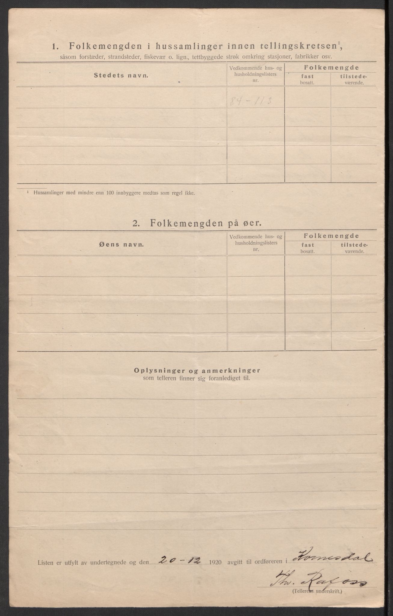 SAK, 1920 census for Kvinesdal, 1920, p. 17