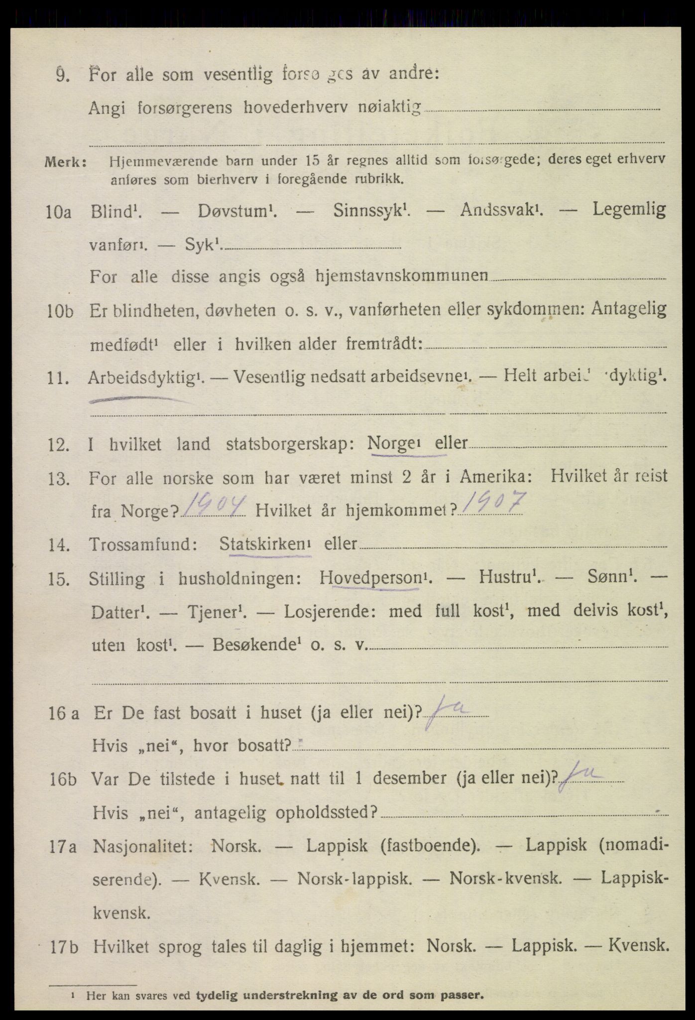 SAT, 1920 census for Grong, 1920, p. 3286