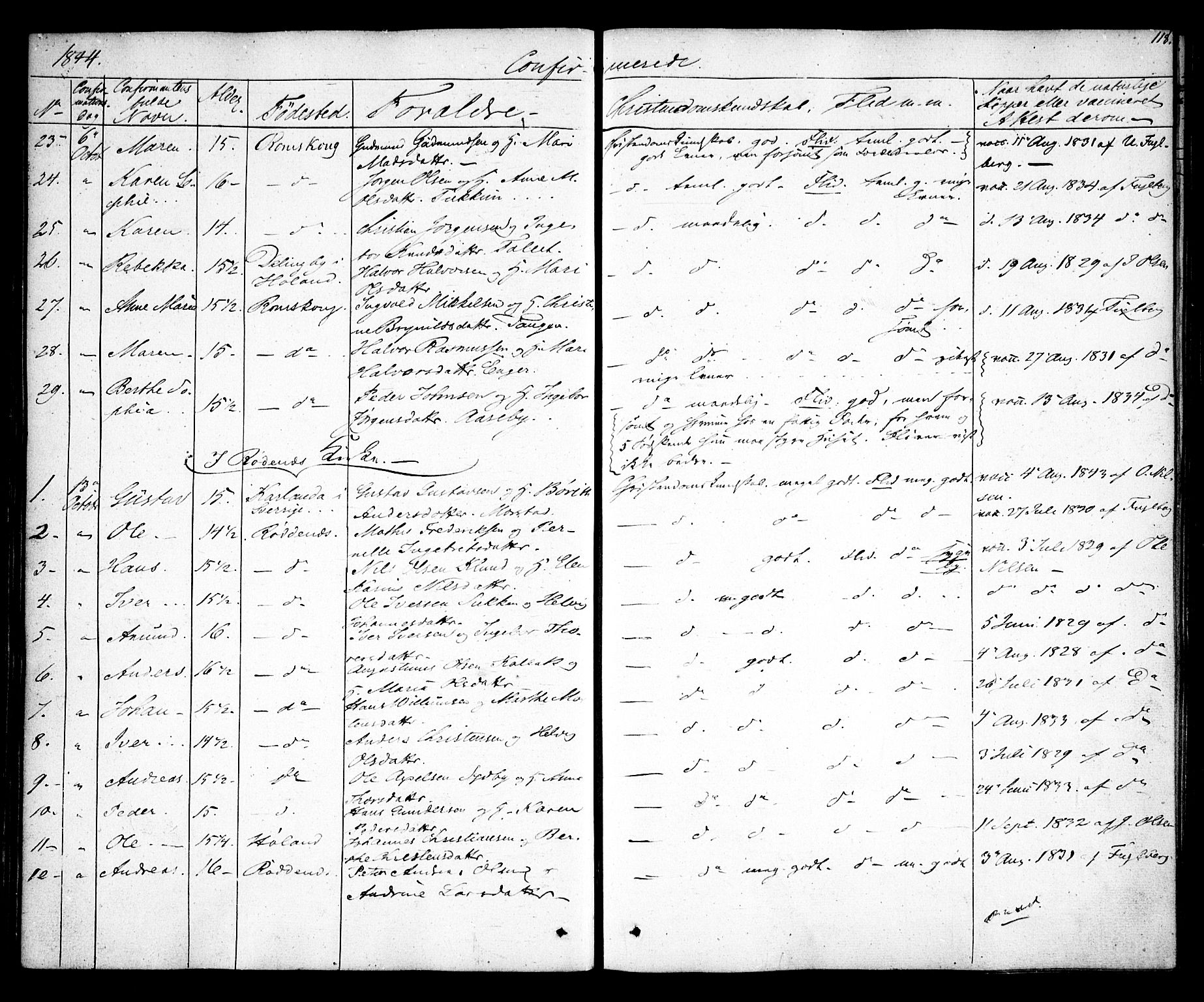 Rødenes prestekontor Kirkebøker, AV/SAO-A-2005/F/Fa/L0005: Parish register (official) no. I 5, 1838-1849, p. 118