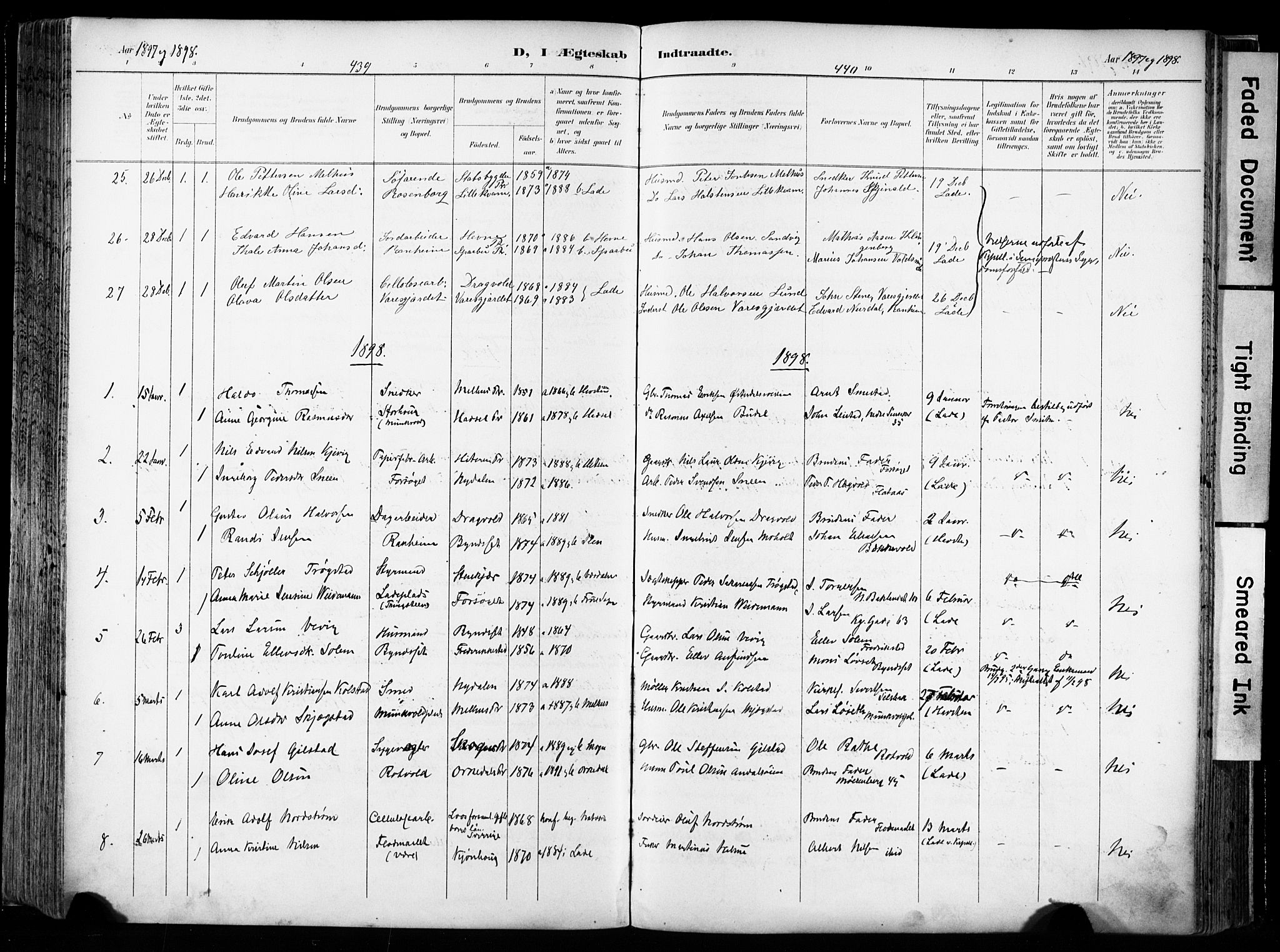 Ministerialprotokoller, klokkerbøker og fødselsregistre - Sør-Trøndelag, SAT/A-1456/606/L0301: Parish register (official) no. 606A16, 1894-1907, p. 439-440
