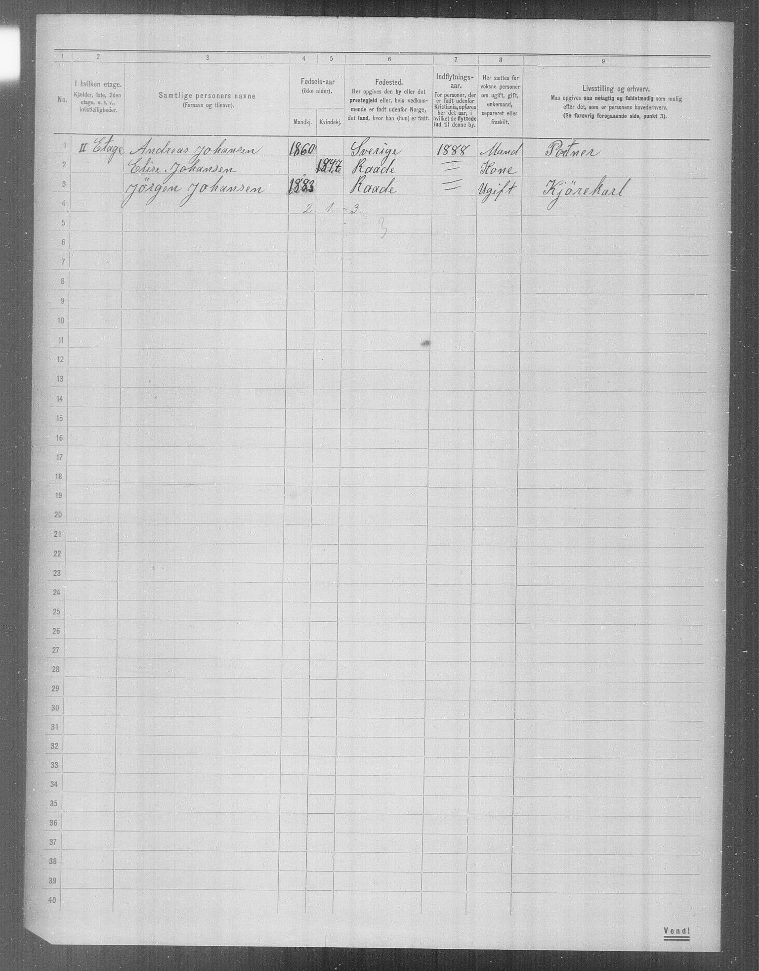 OBA, Municipal Census 1904 for Kristiania, 1904, p. 23854