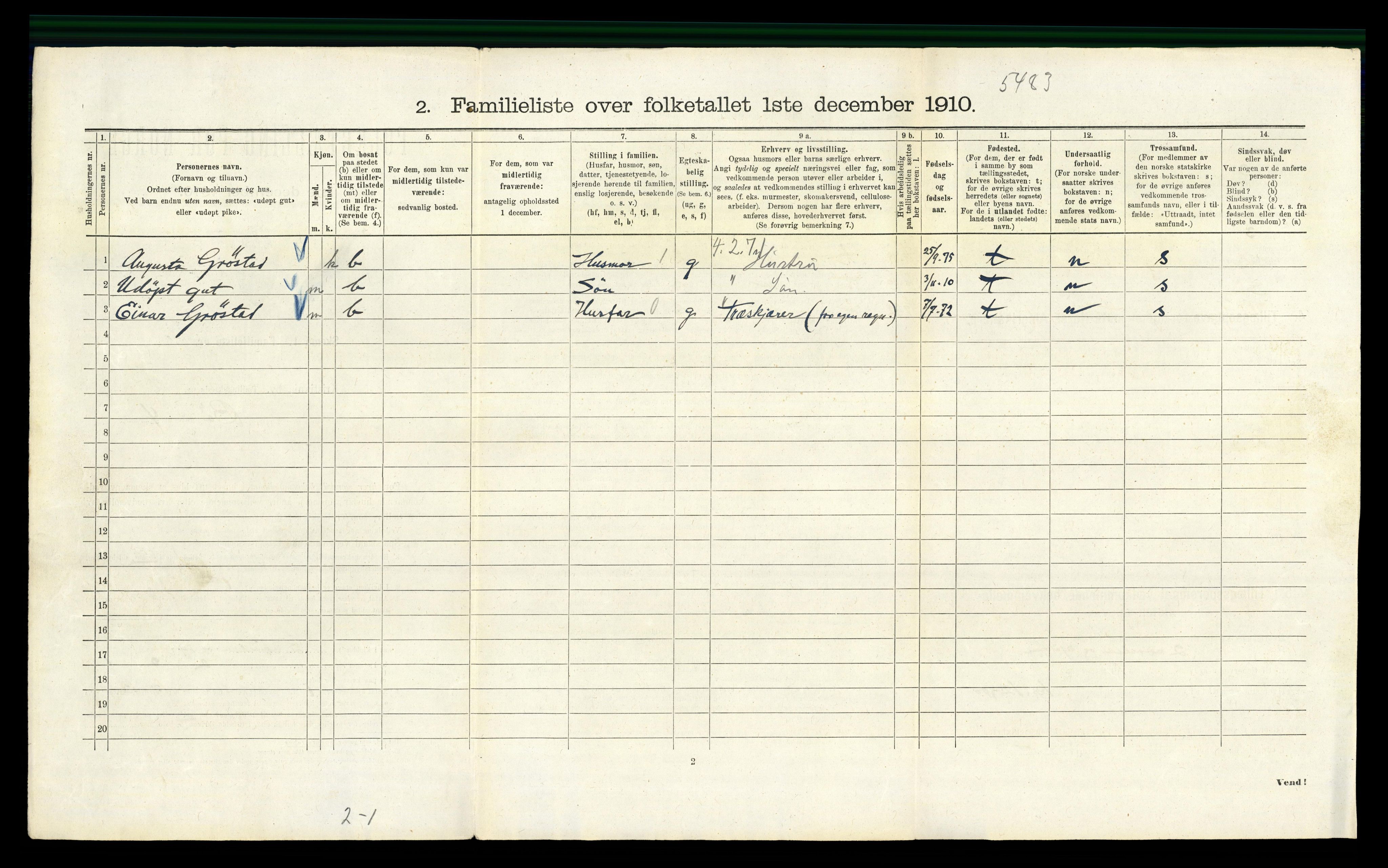 RA, 1910 census for Kristiania, 1910, p. 11774