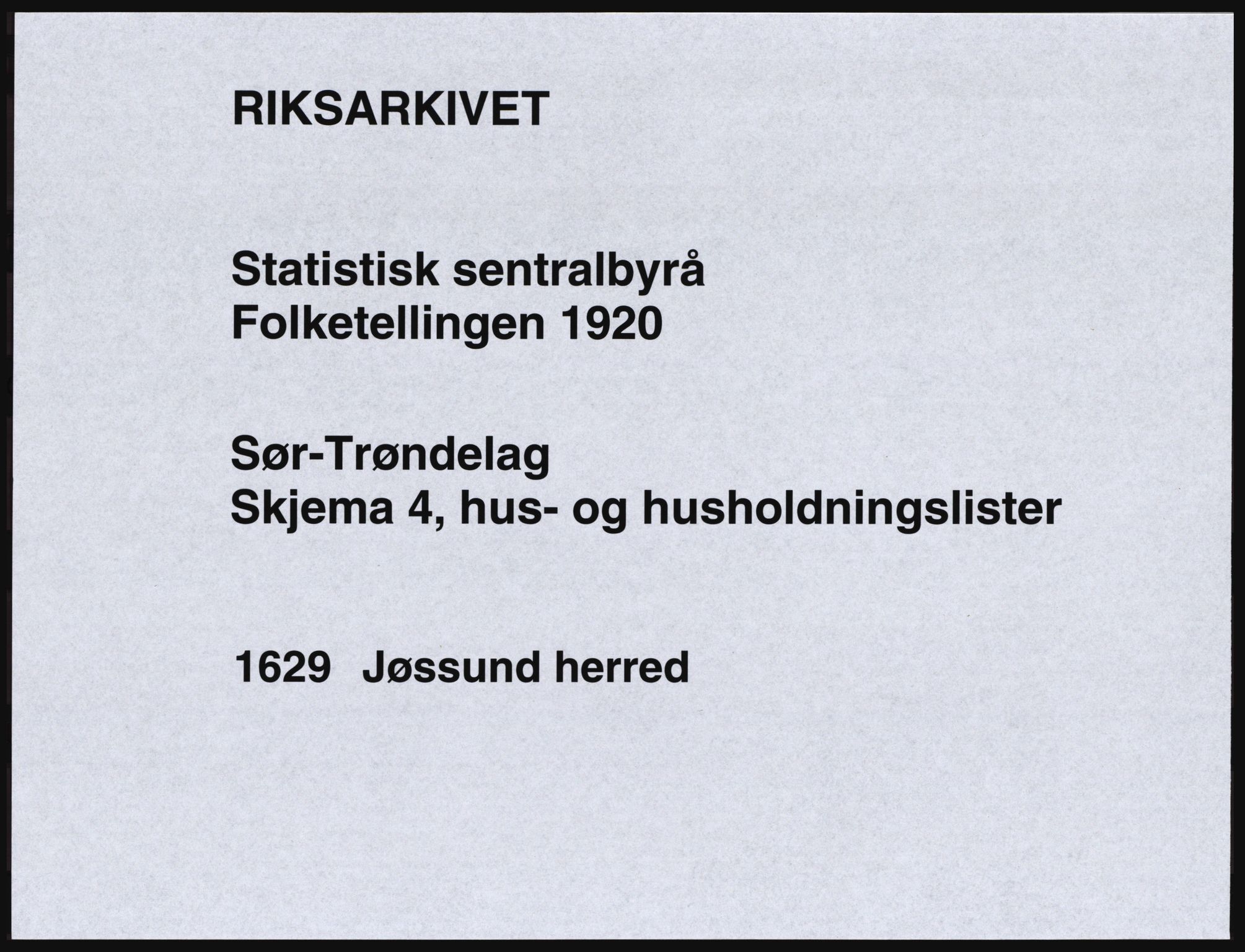 SAT, 1920 census for Jøssund, 1920, p. 26