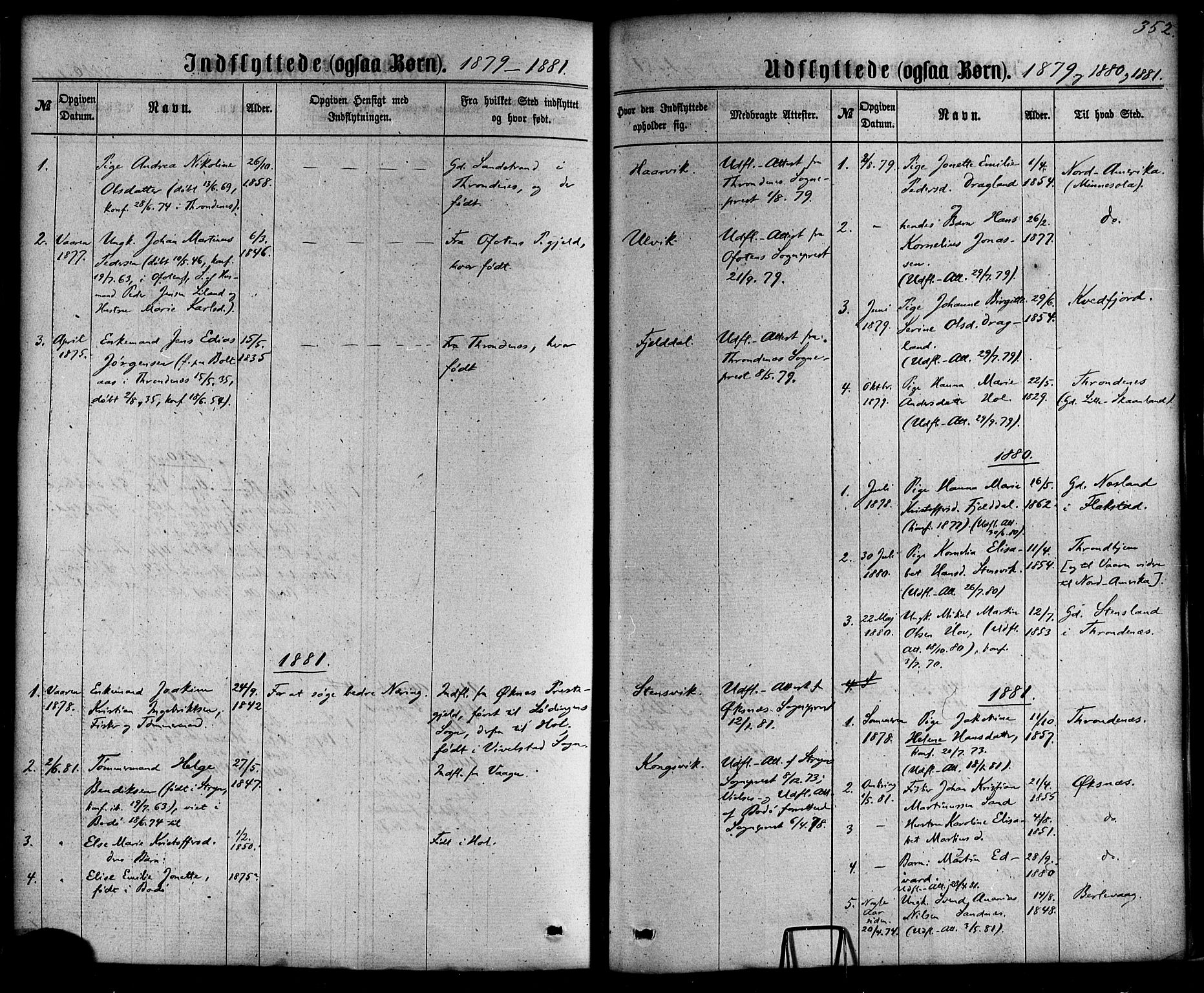 Ministerialprotokoller, klokkerbøker og fødselsregistre - Nordland, AV/SAT-A-1459/865/L0923: Parish register (official) no. 865A01, 1864-1884, p. 352