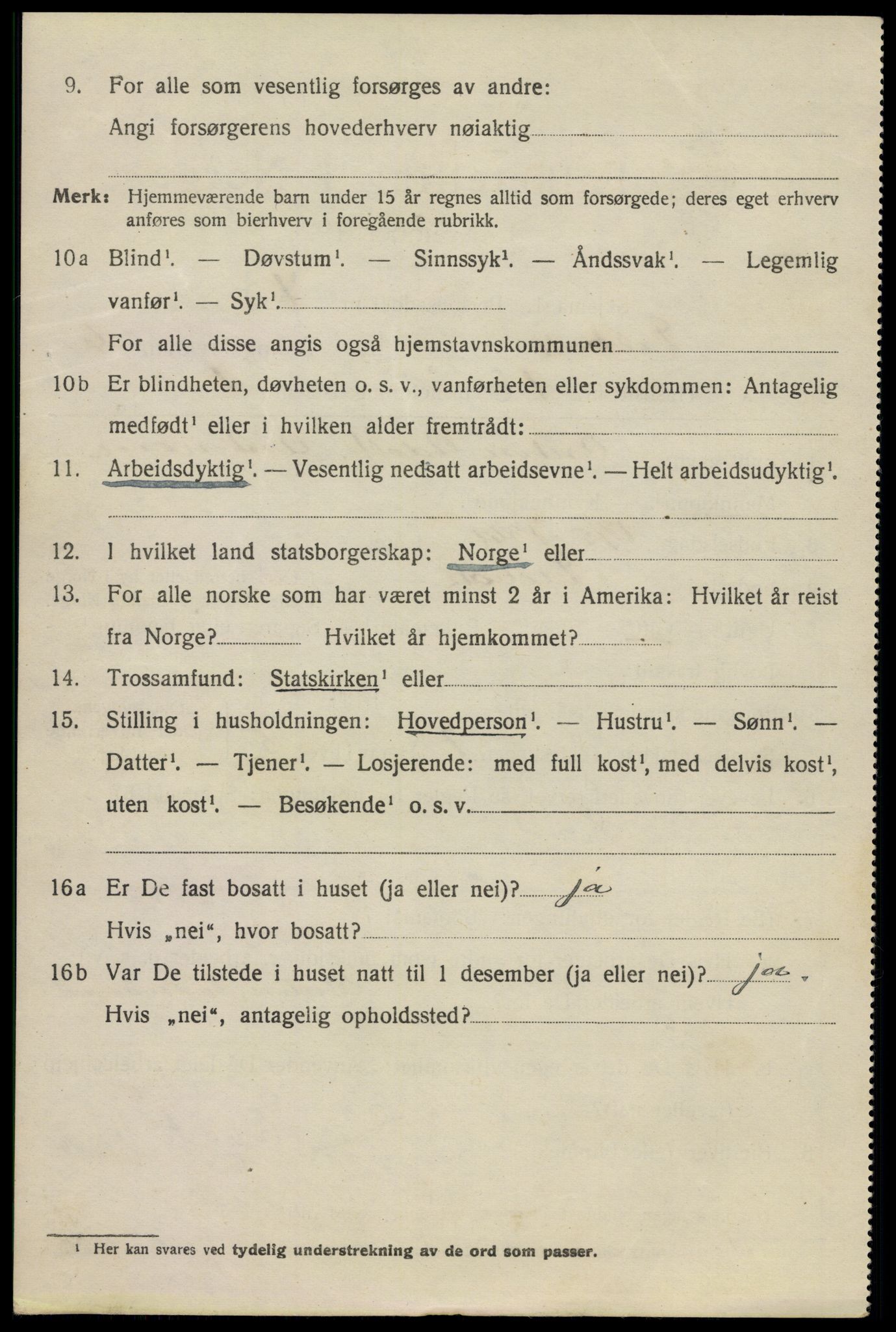 SAO, 1920 census for Drøbak, 1920, p. 5160