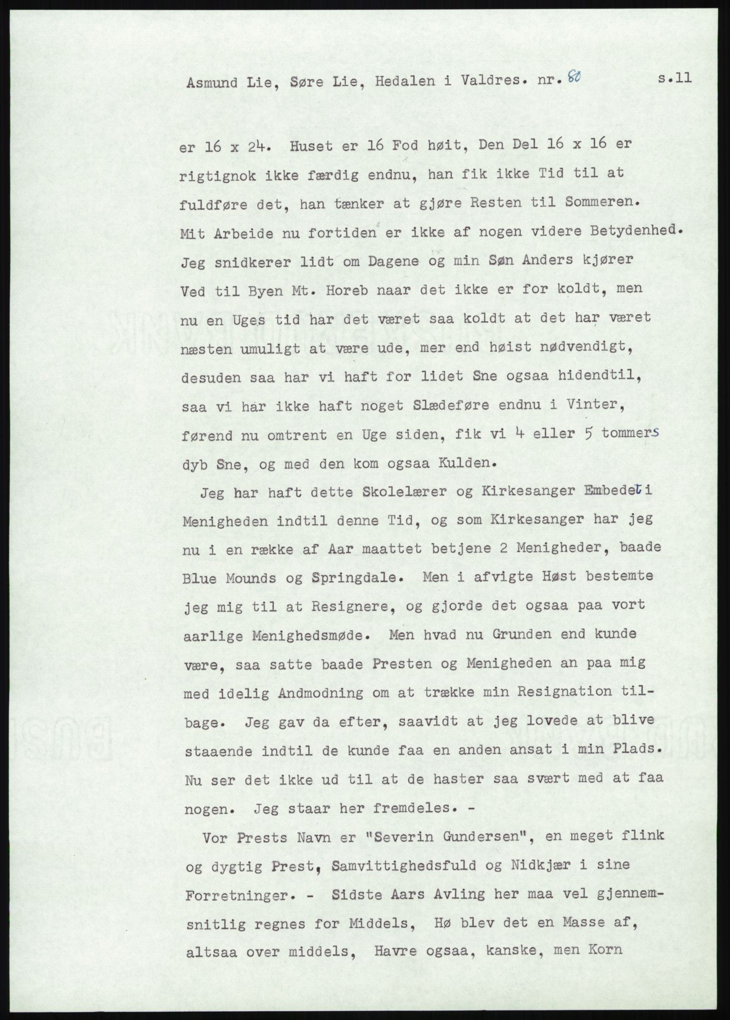 Samlinger til kildeutgivelse, Amerikabrevene, AV/RA-EA-4057/F/L0013: Innlån fra Oppland: Lie (brevnr 79-115) - Nordrum, 1838-1914, p. 35