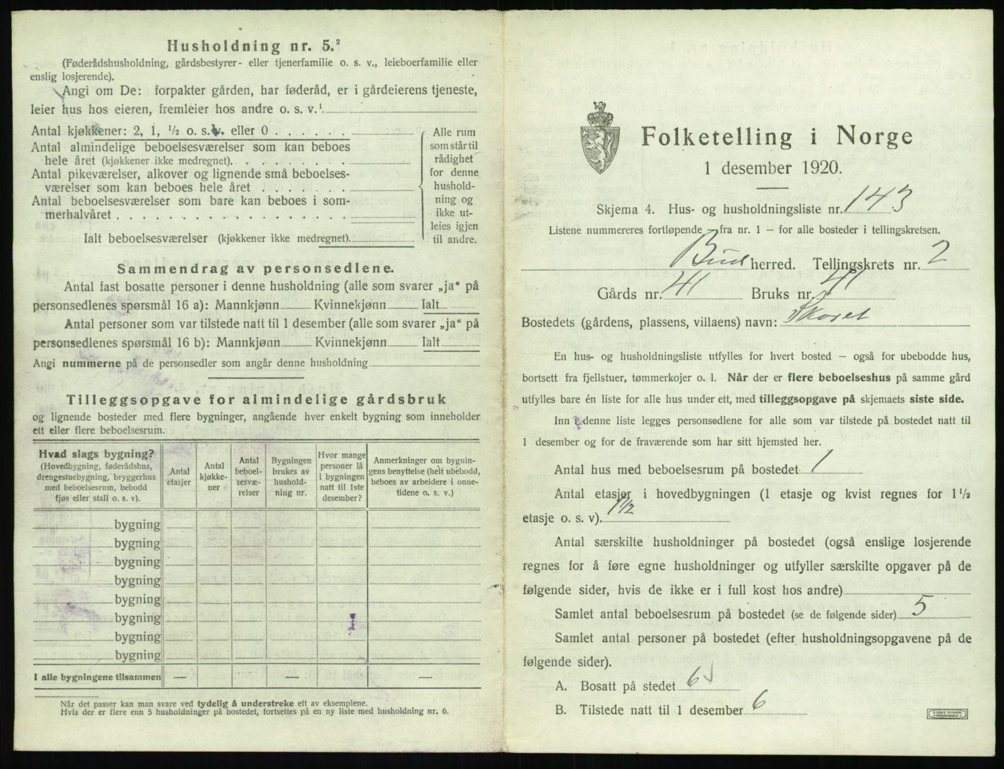 SAT, 1920 census for Bud, 1920, p. 418