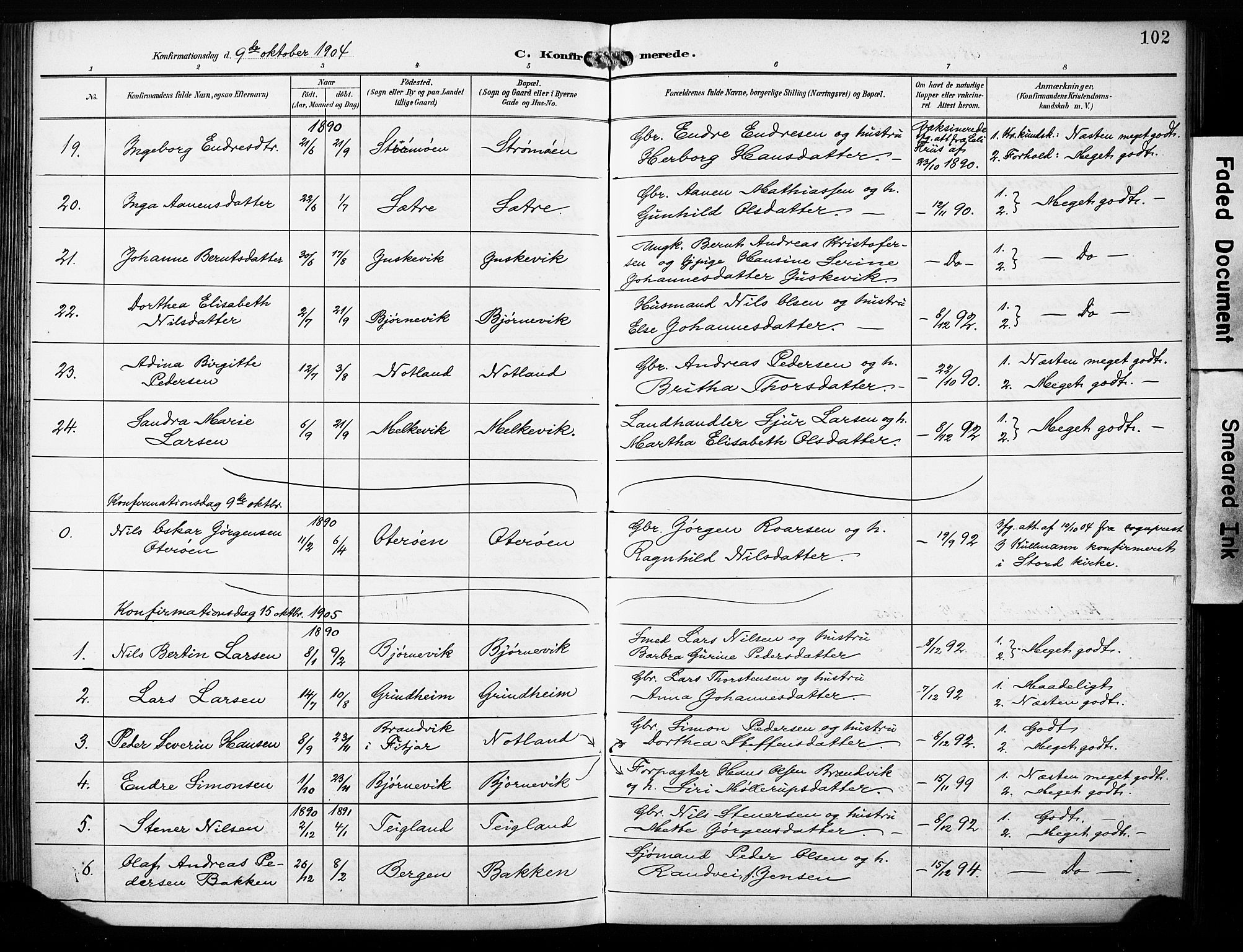 Finnås sokneprestembete, AV/SAB-A-99925/H/Ha/Haa/Haab/L0002: Parish register (official) no. B 2, 1895-1906, p. 102