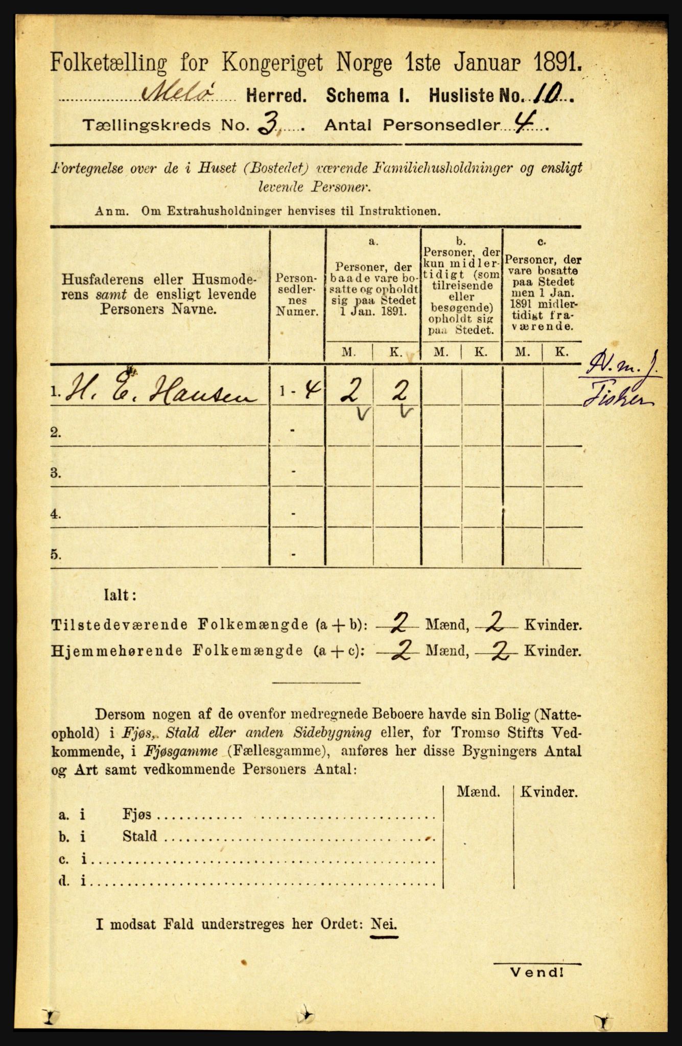 RA, 1891 census for 1837 Meløy, 1891, p. 855