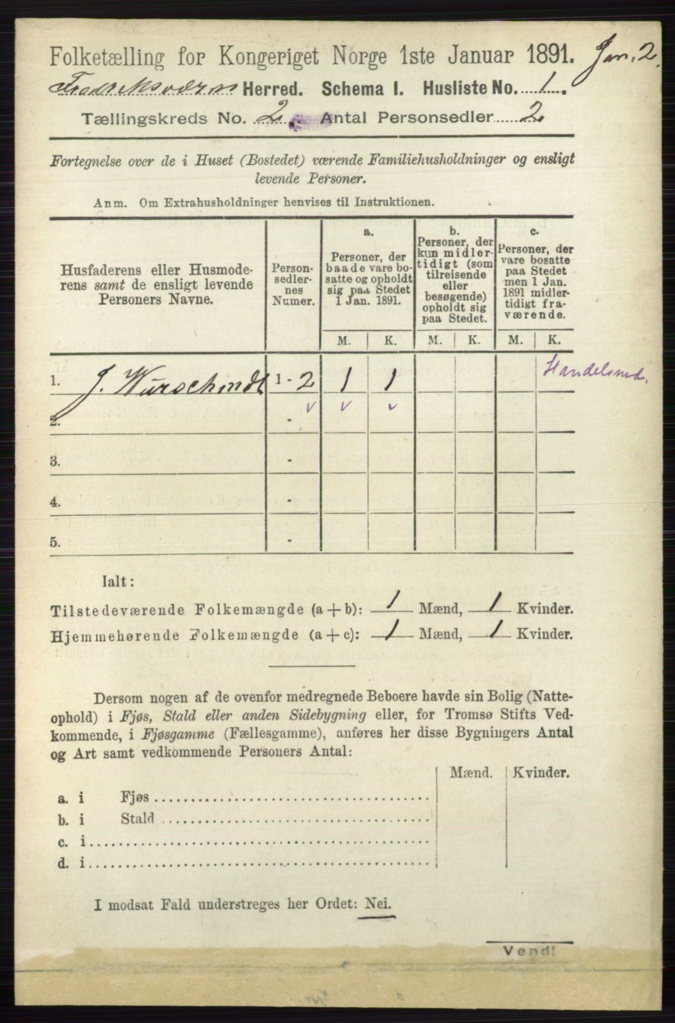 RA, 1891 census for 0798 Fredriksvern, 1891, p. 217