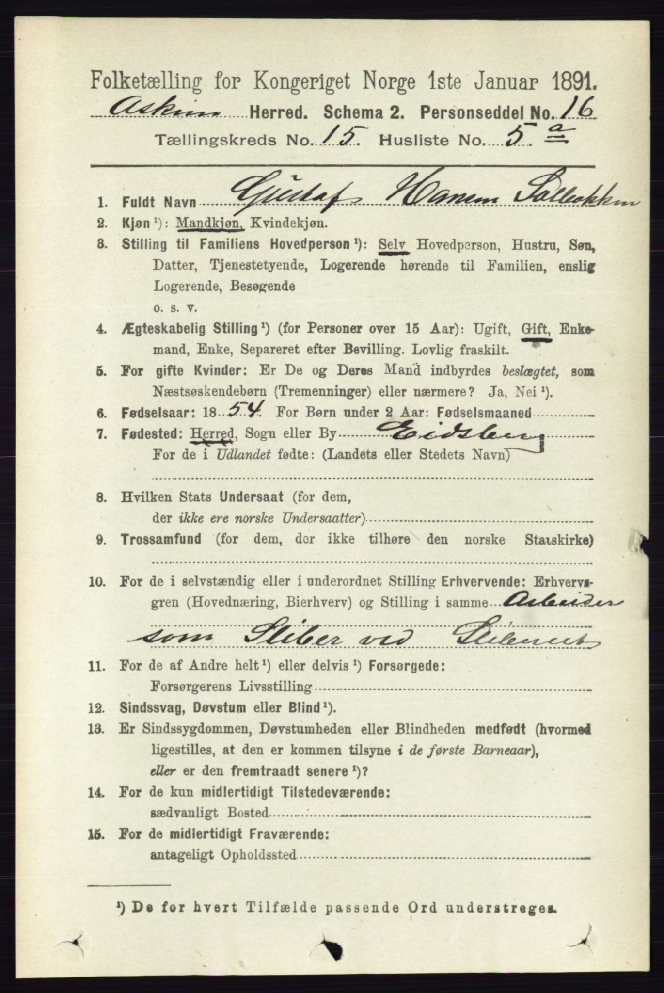 RA, 1891 census for 0124 Askim, 1891, p. 2470