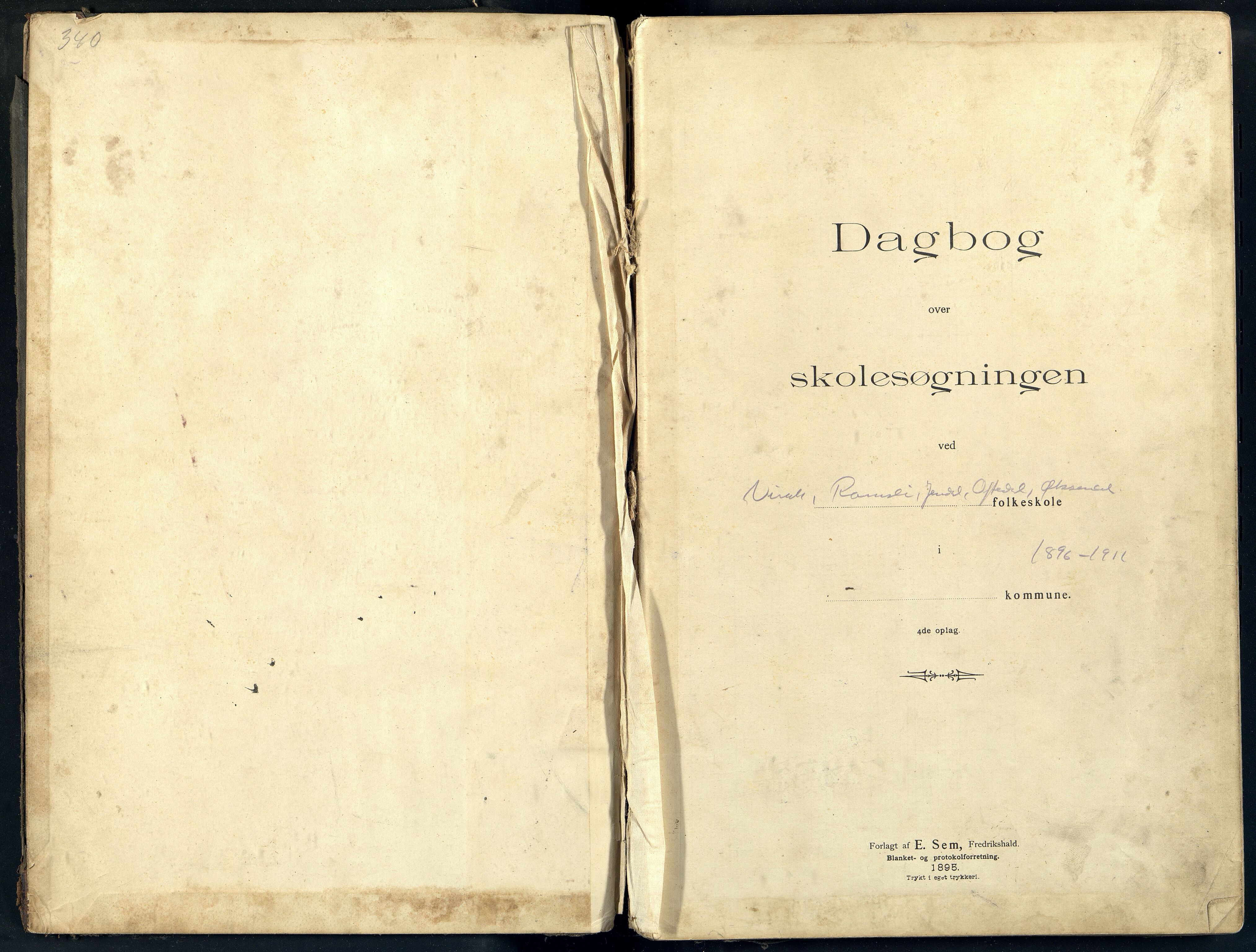 Bakke kommune - Virak Skole, ARKSOR/1004BA554/I/L0002: Dagbok, 1896-1911