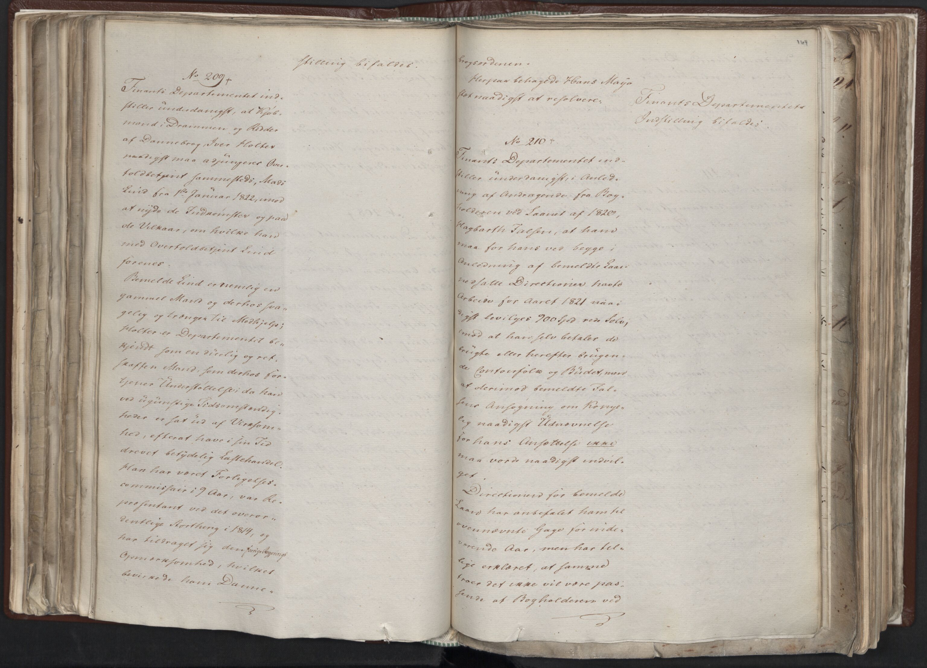 Statsrådssekretariatet, AV/RA-S-1001/A/Ab/L0012: Kgl. res. nr. 5679-6008 II, 1821, p. 163b-164a