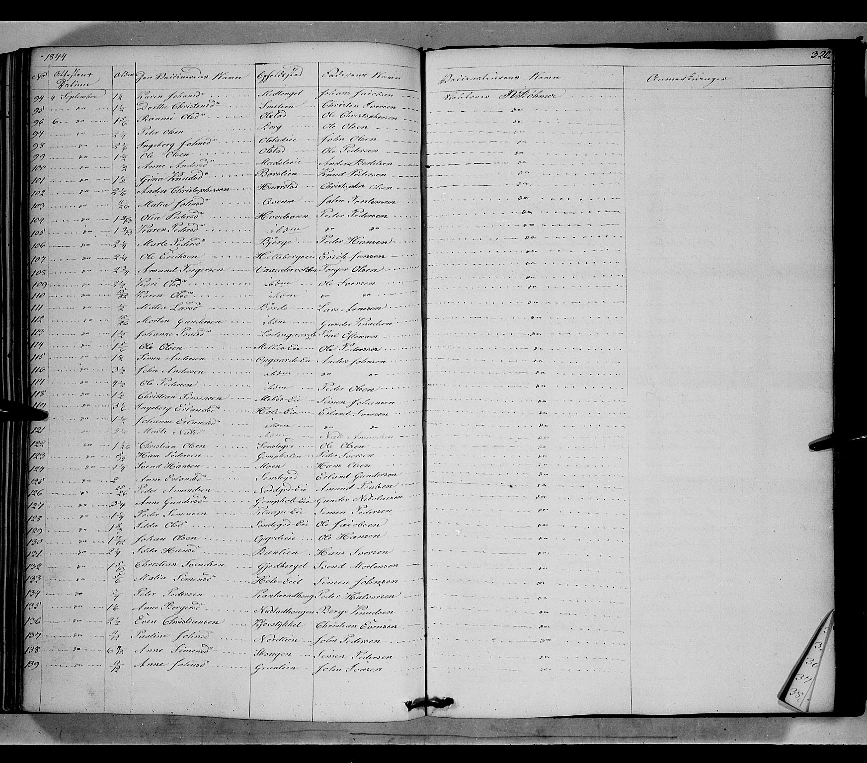 Gausdal prestekontor, SAH/PREST-090/H/Ha/Haa/L0007: Parish register (official) no. 7, 1840-1850, p. 320